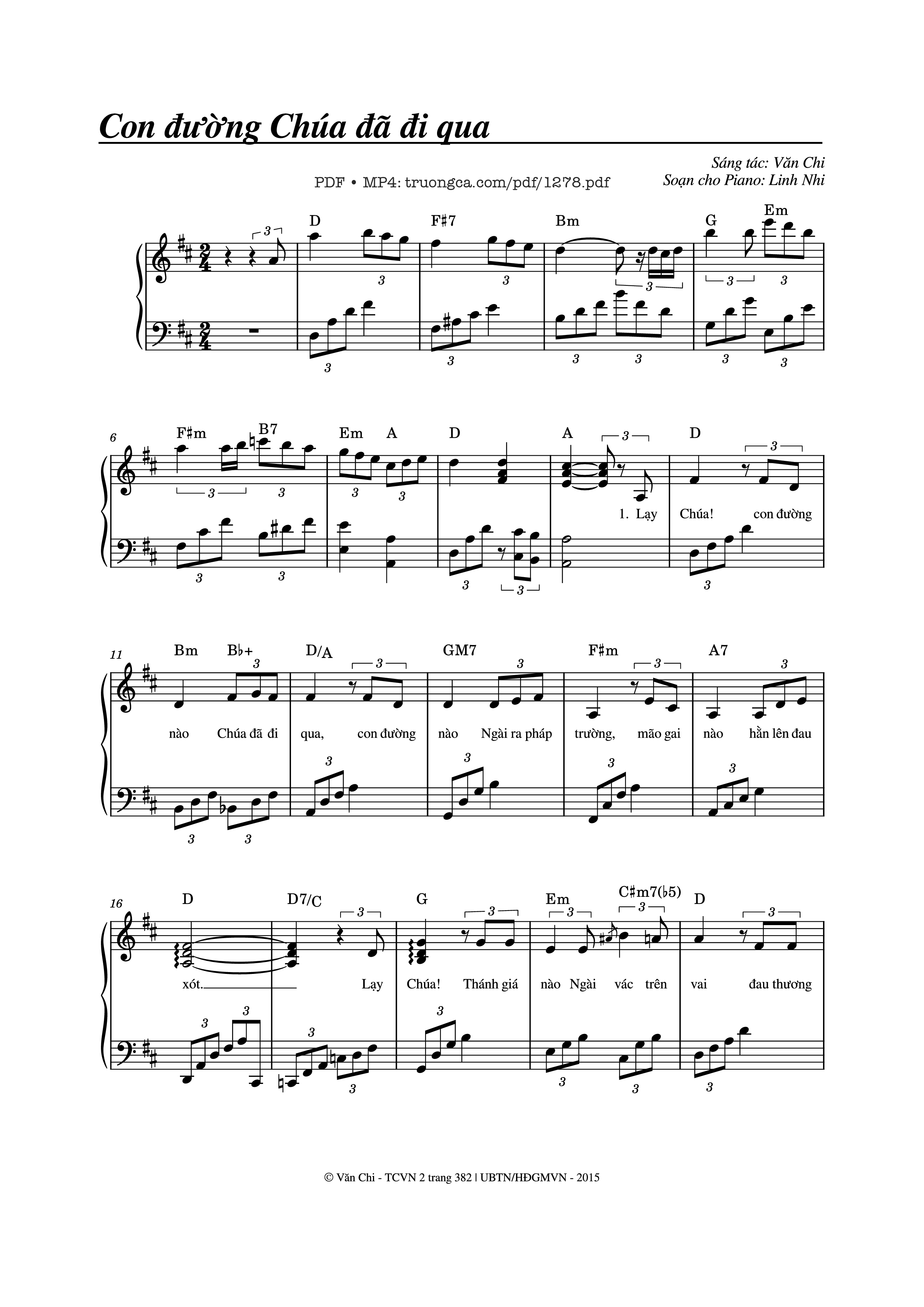 Lạy Chúa, con đường nào Chúa đã đi qua, Trang 1