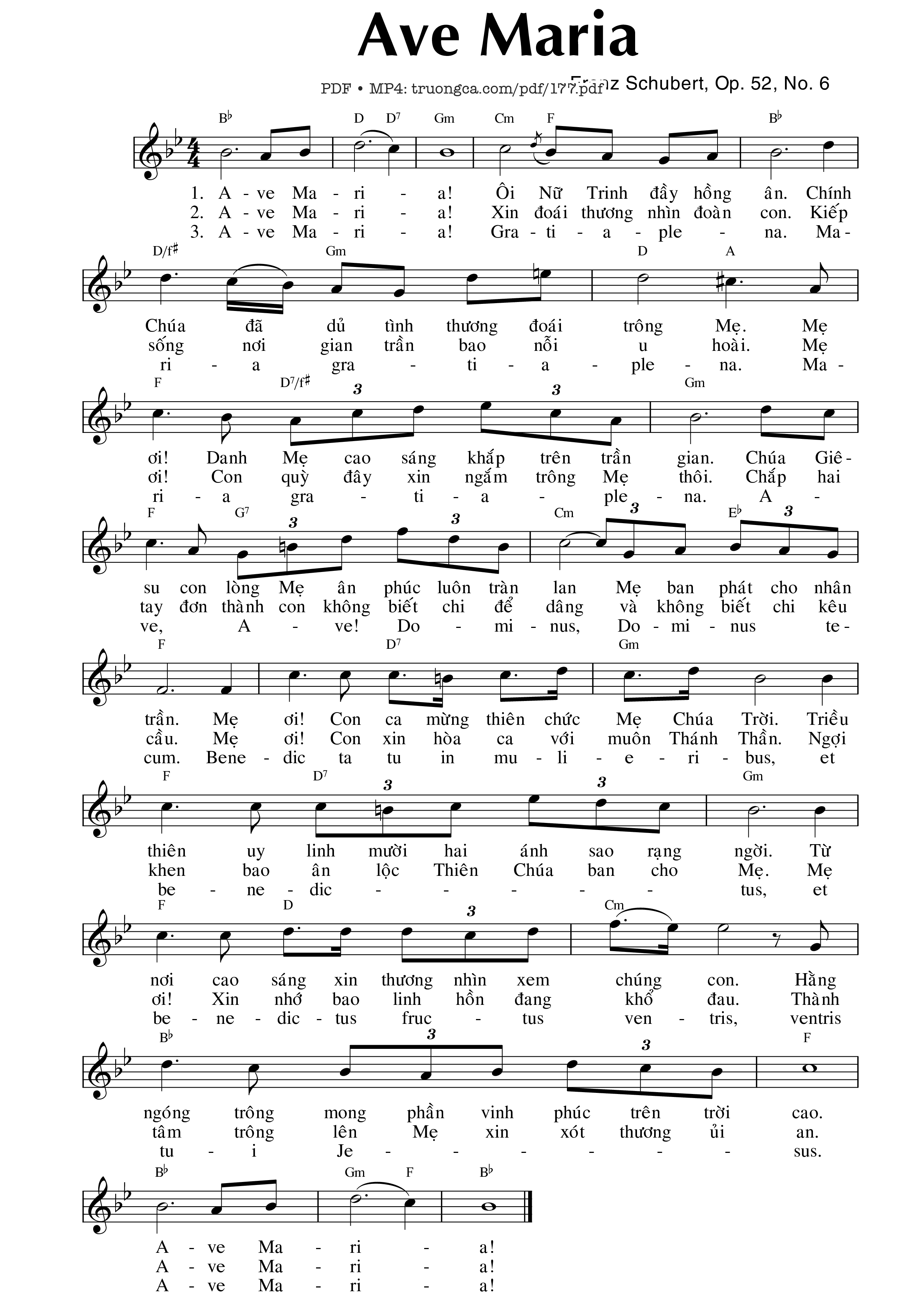 Page 4 of the piano sheet music PDF – Ave Maria by Franz Schubert