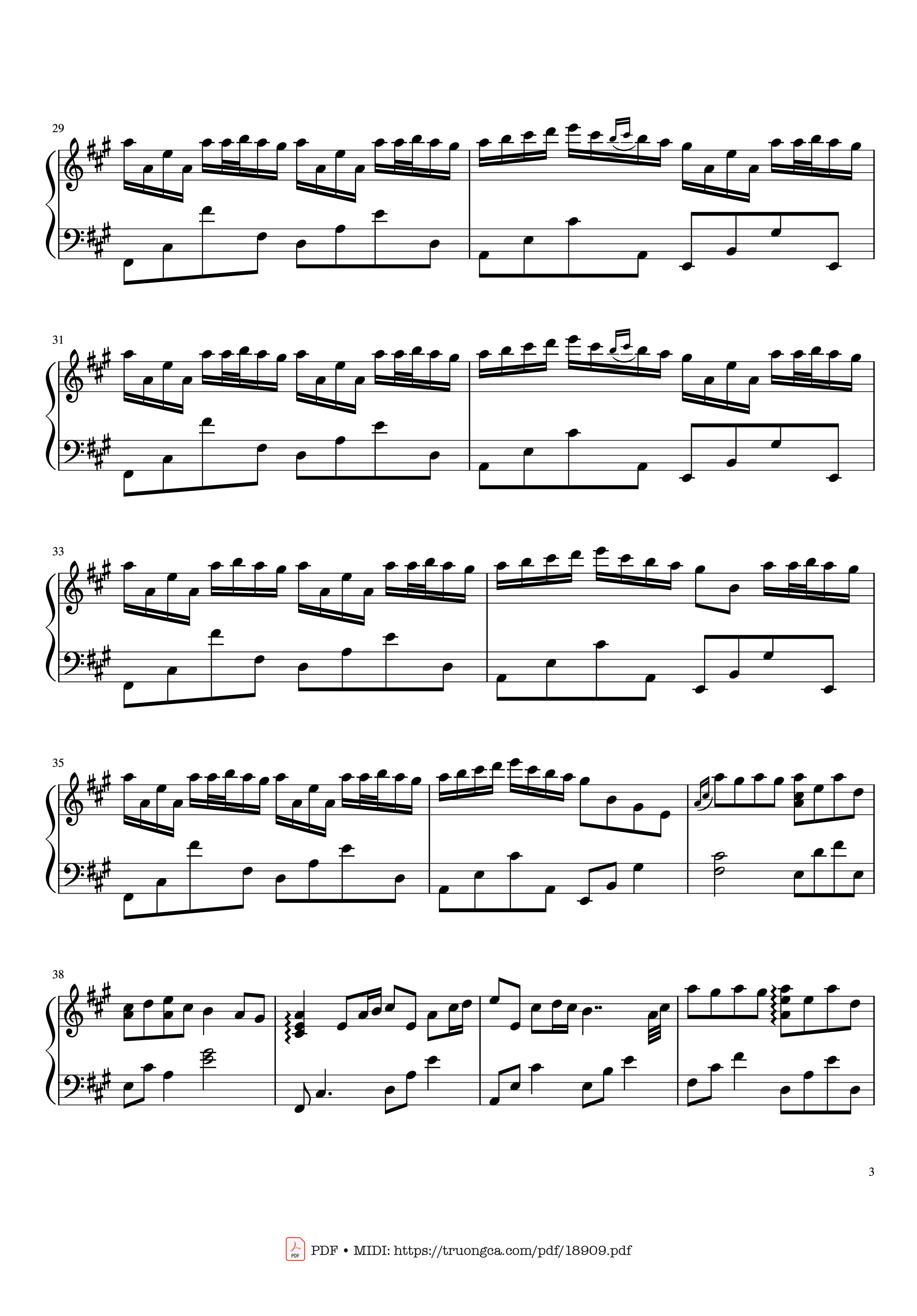 Page 3 of the piano sheet music PDF – River Flows In You Yiruma Piano by Emmy langevin