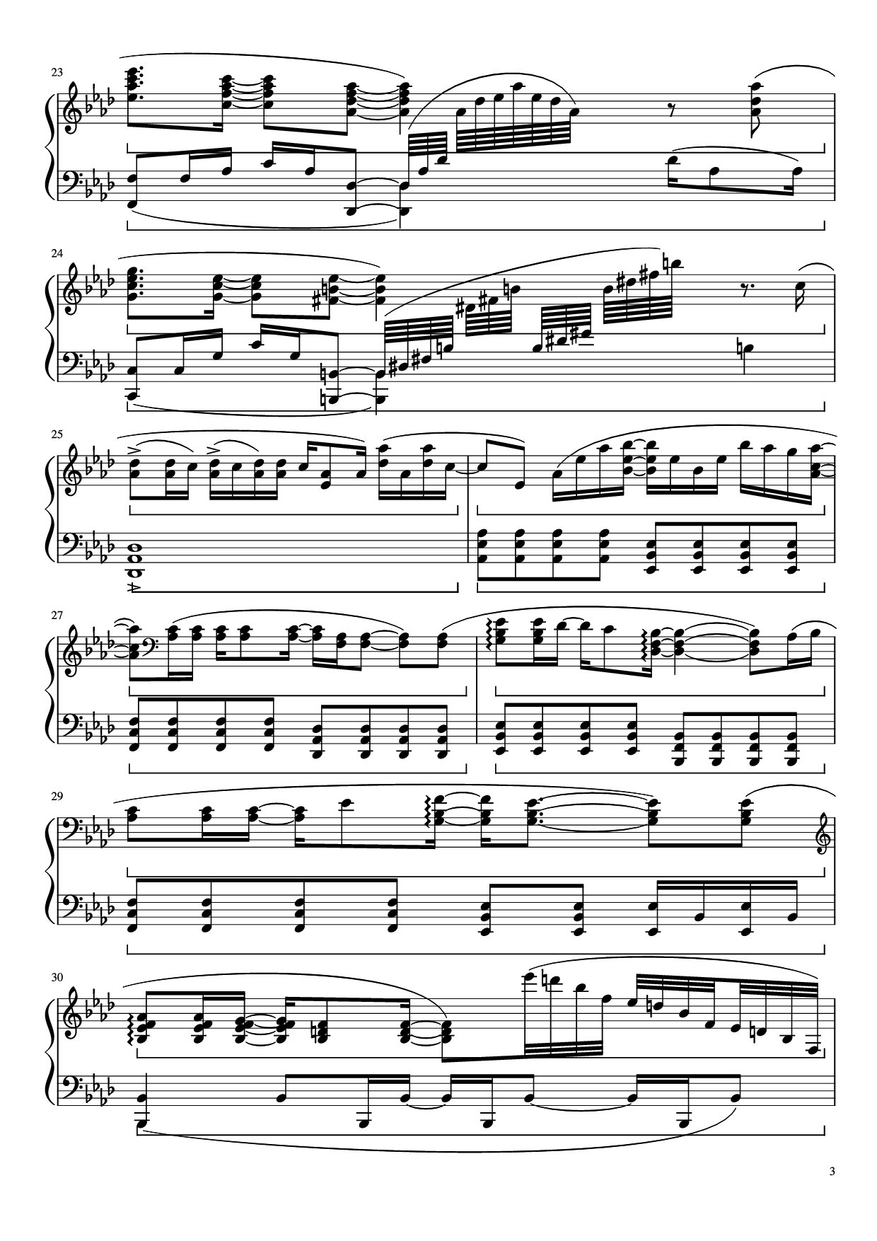 Page 3 of the piano sheet music PDF Piano – Let It Go (Disney