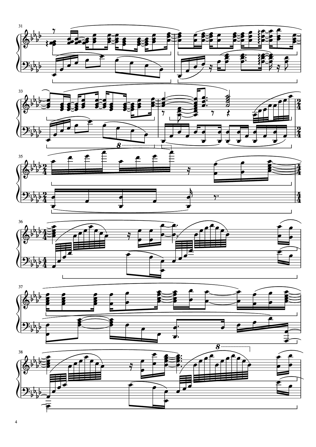 Page 4 of the piano sheet music PDF Piano – Let It Go (Disney