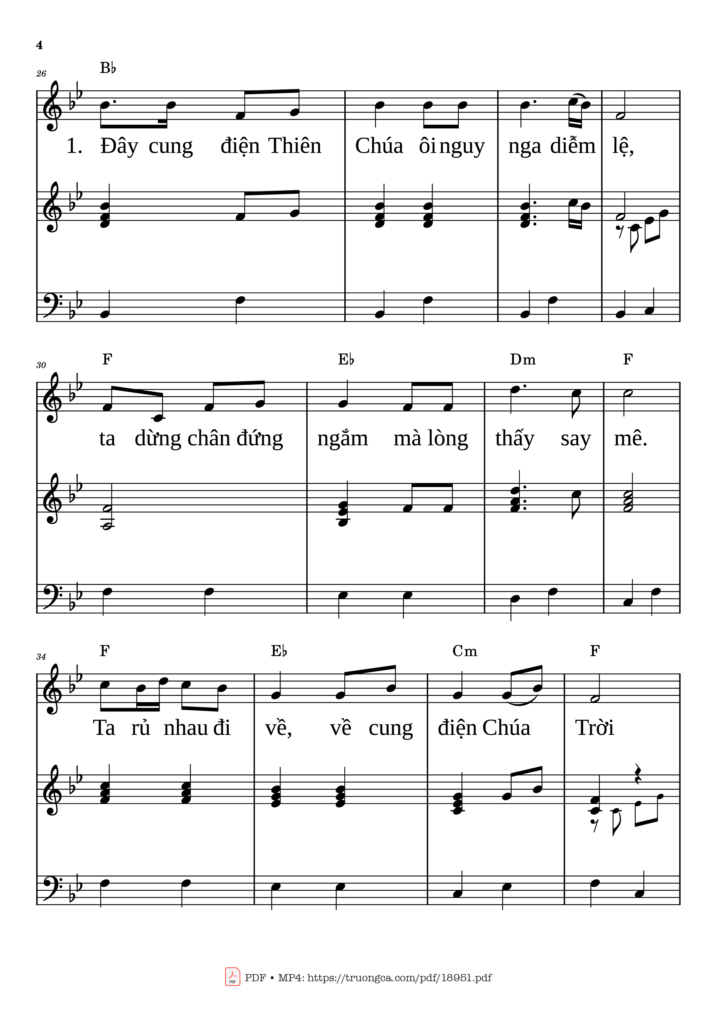 Page 4 of the piano sheet music PDF – Về đây Hỡi Người Piano đệm hát by Lan Thanh