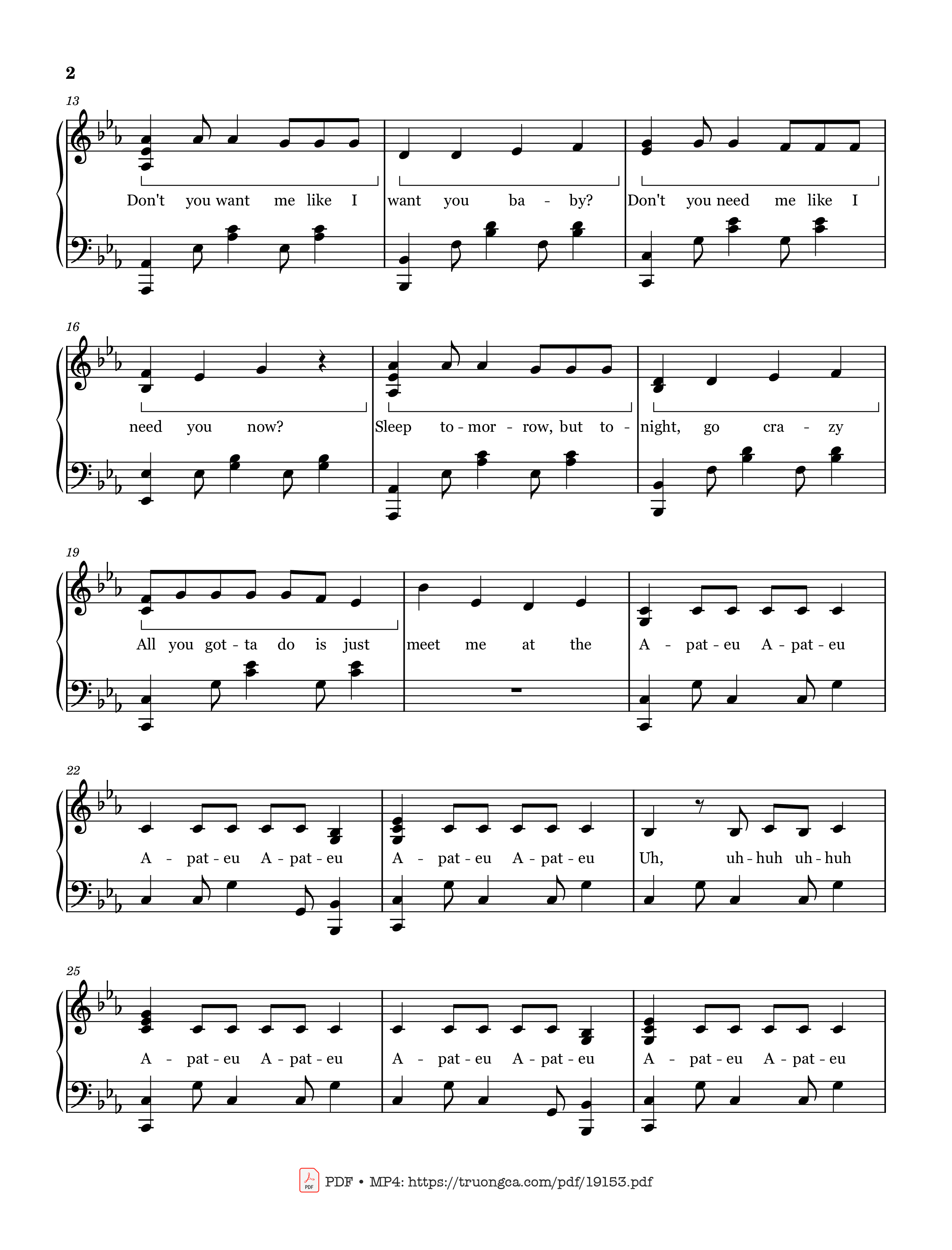 Page 2 of the piano sheet music PDF – APT Rosé Sheet Piano by ROSÉ