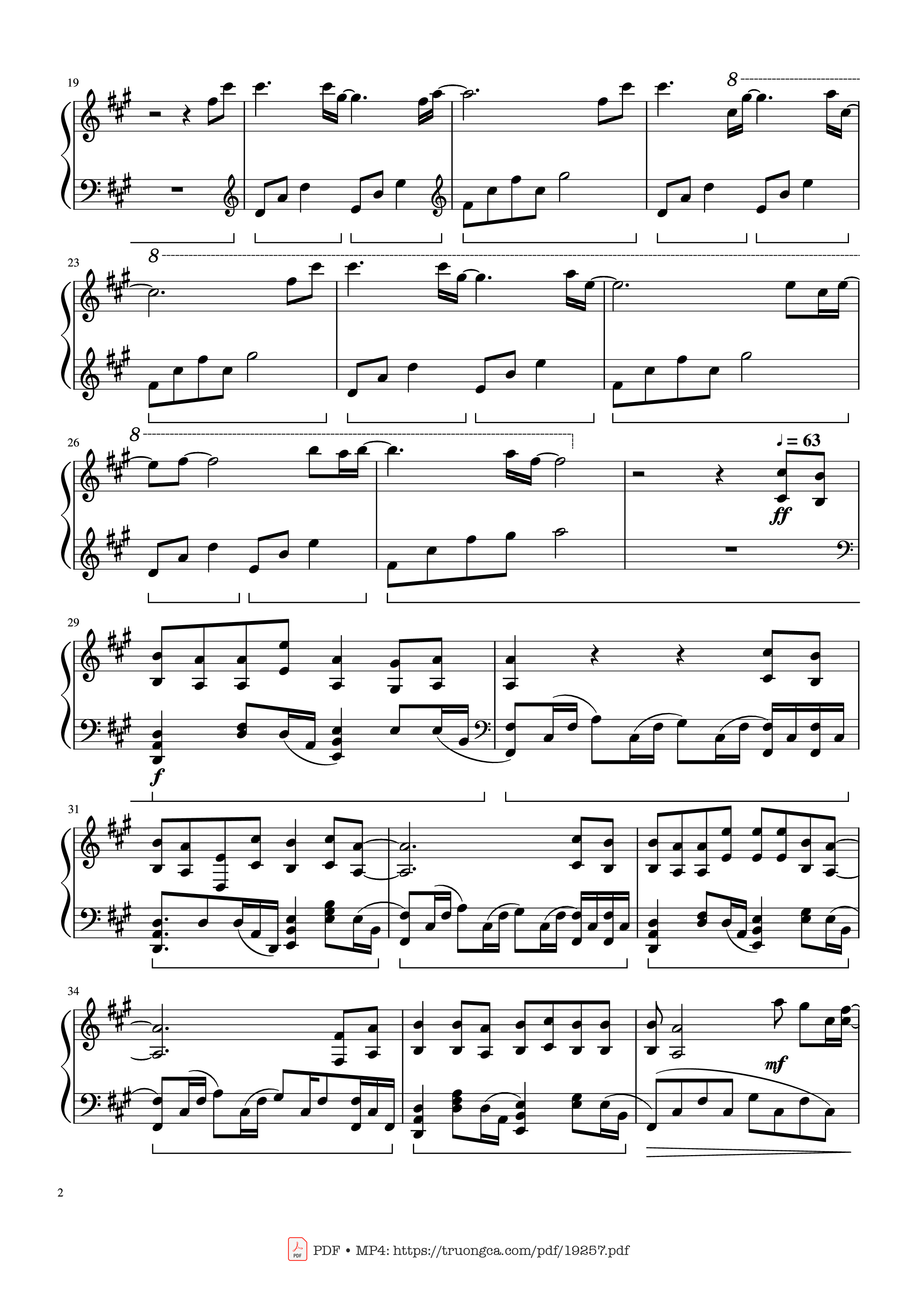 Page 2 of the piano sheet music PDF – Call of silence Sheet Piano by Hiroyuki Sawano