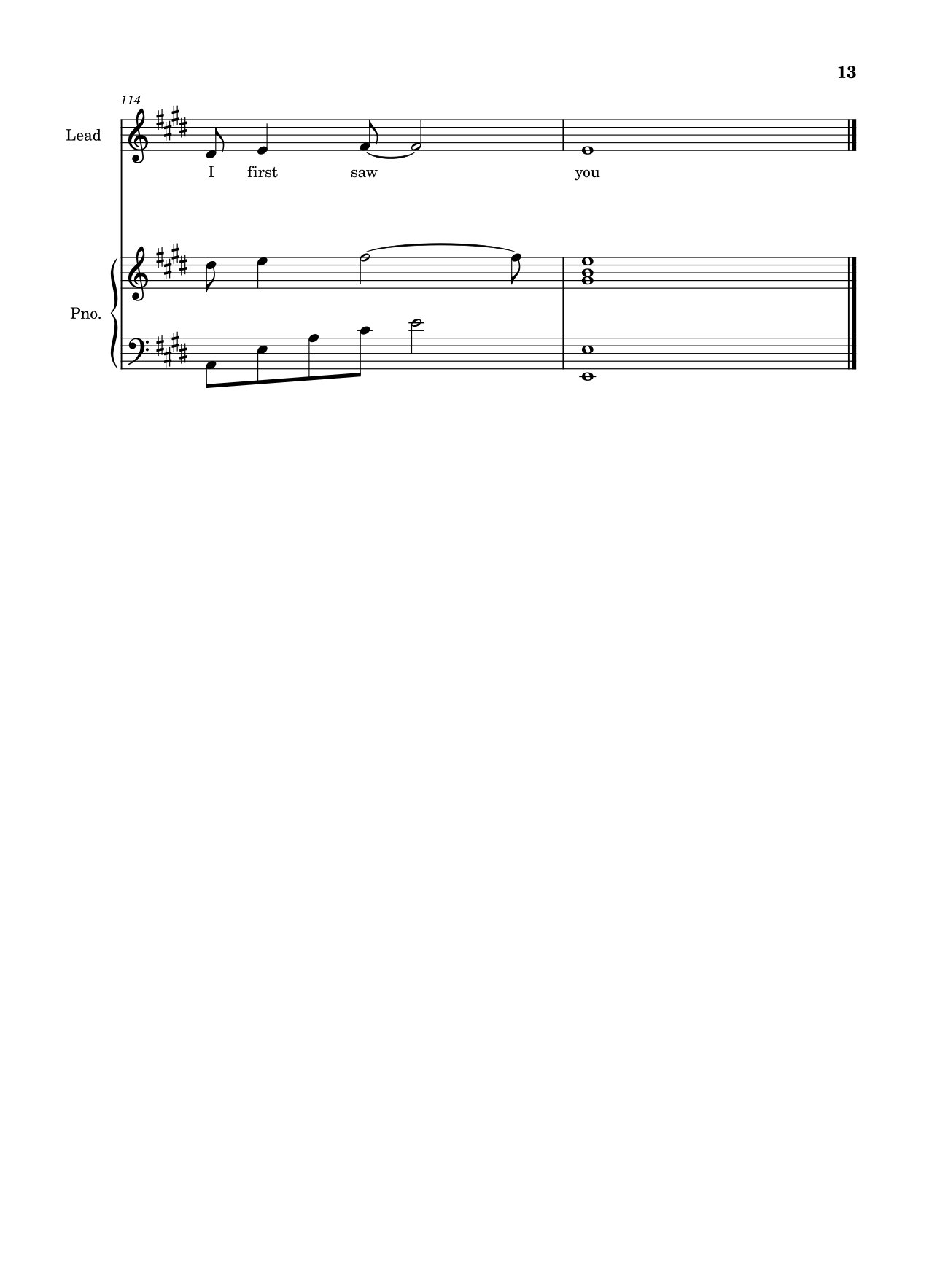 Page 13 of the piano sheet music PDF – Love Story (Taylor
