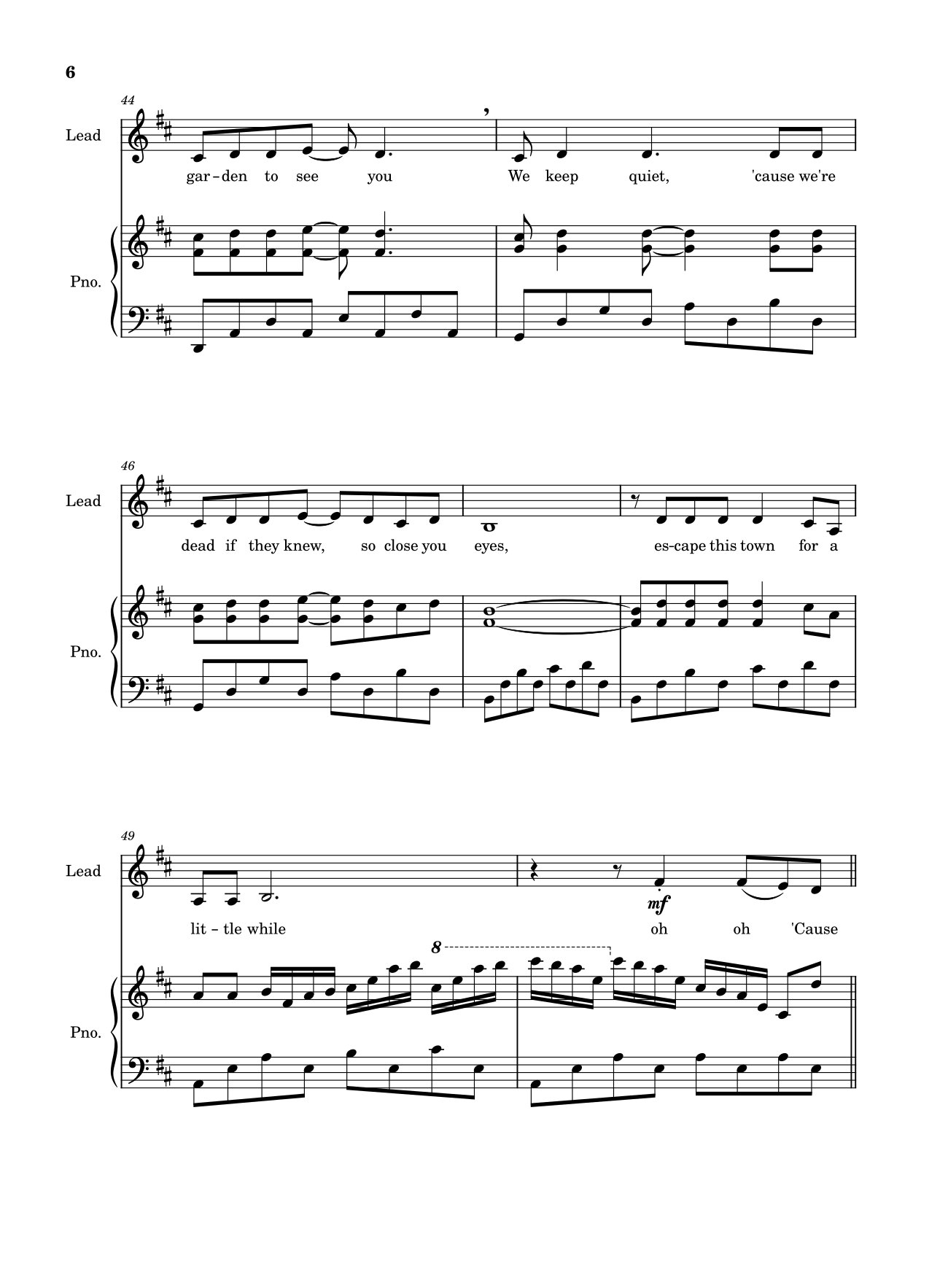 Page 6 of the piano sheet music PDF – Love Story (Taylor