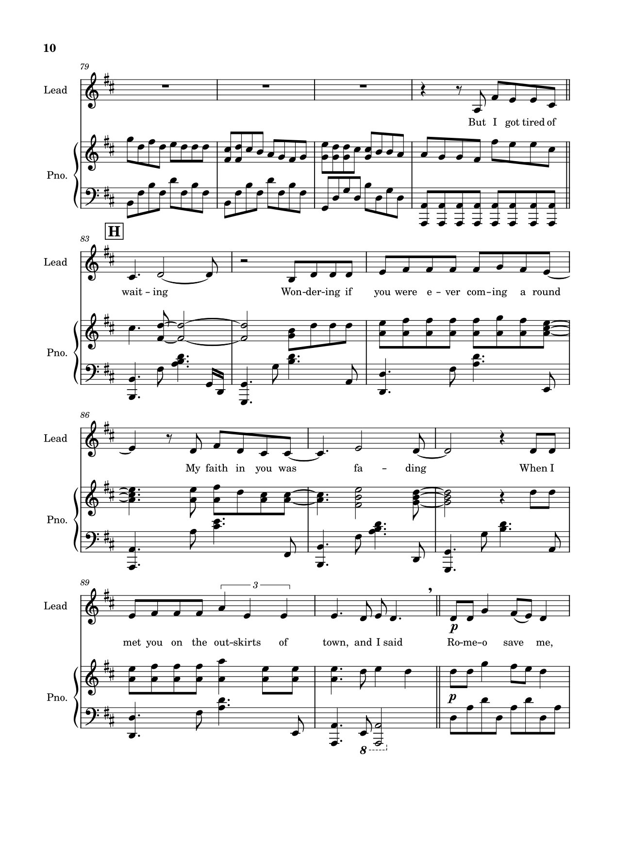 Page 10 of the piano sheet music PDF – Love Story (Taylor