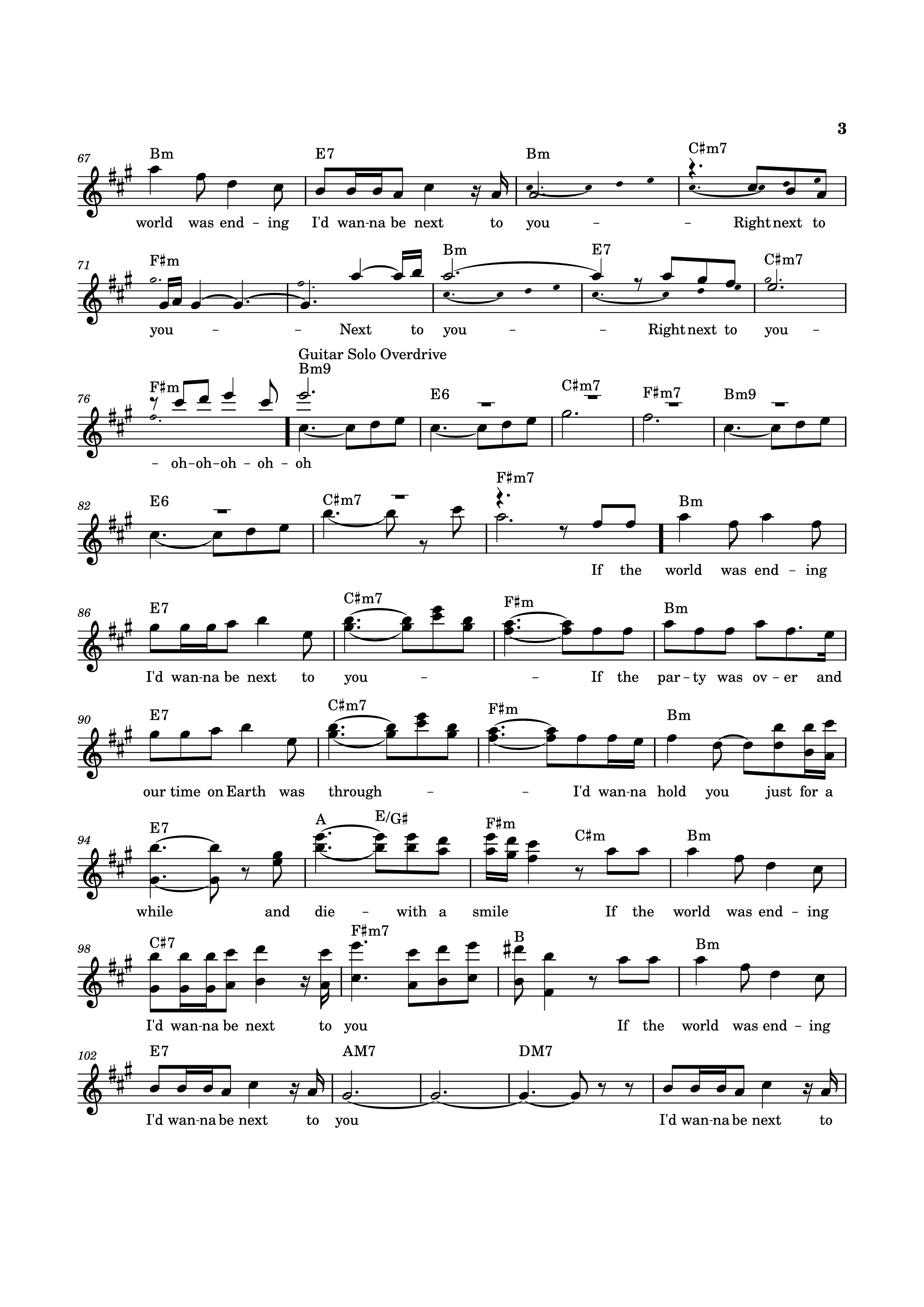 Page 3 of the piano sheet music PDF – Die With A Smile Sheet Piano by Stect