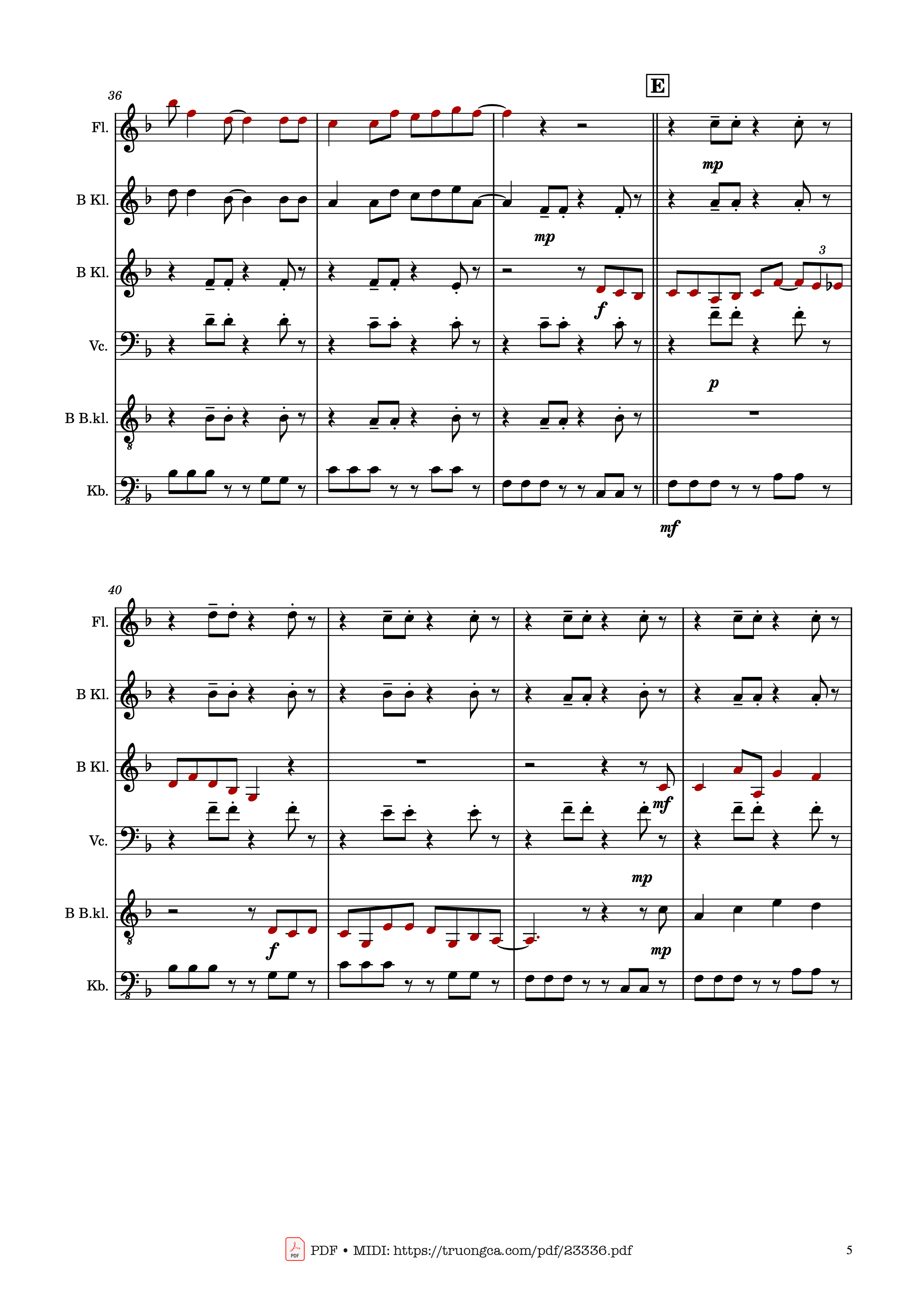 Page 5 of the piano sheet music PDF – Mary