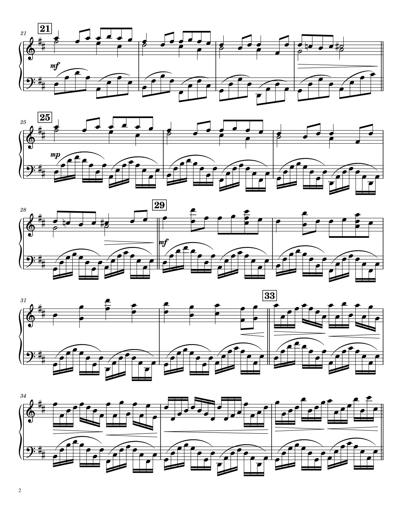 Page 2 of the piano sheet music PDF – Pachelbel