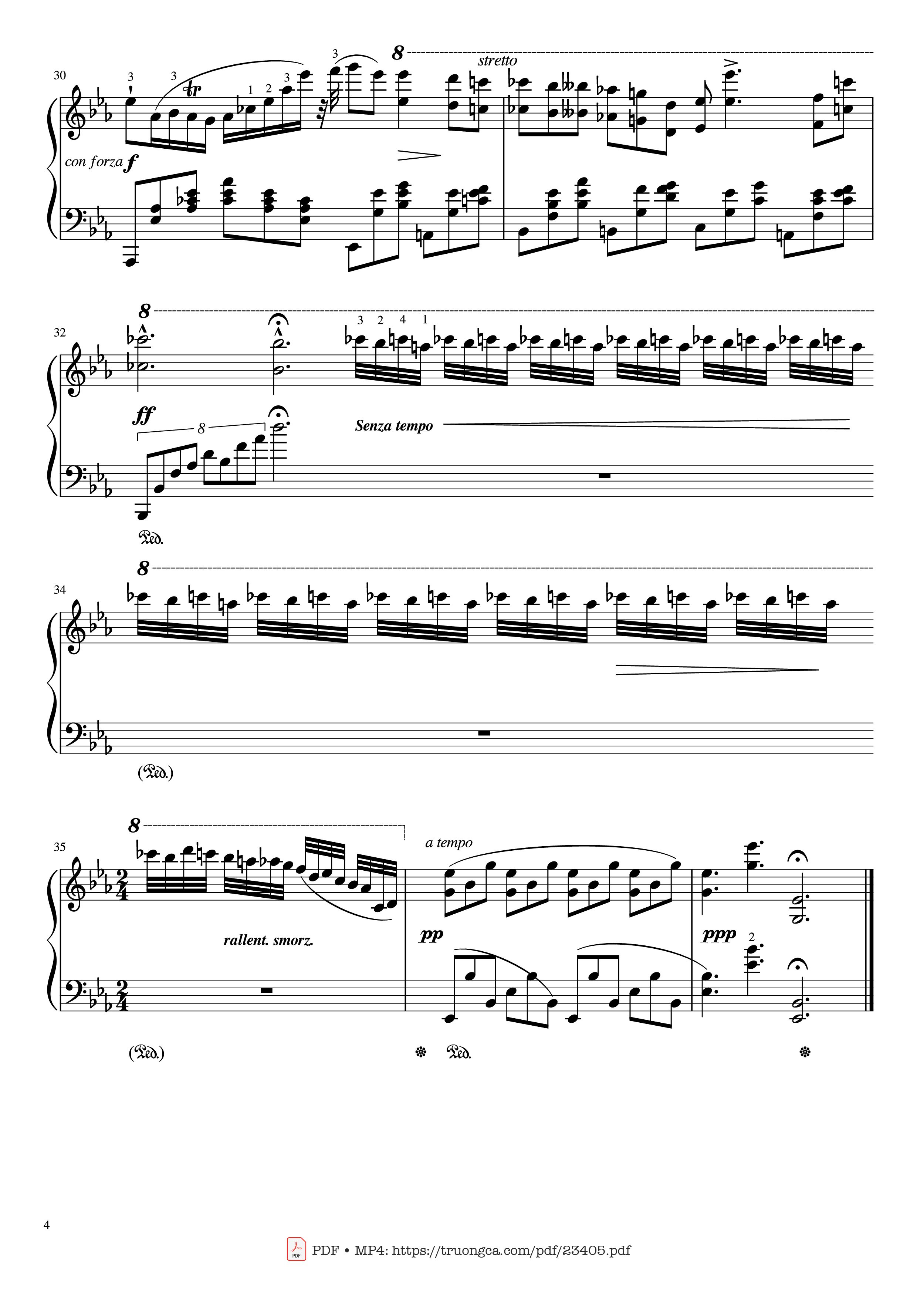 Page 4 of the piano sheet music PDF – Nocturne Op.9 No.2 Sheet Piano by Chopin