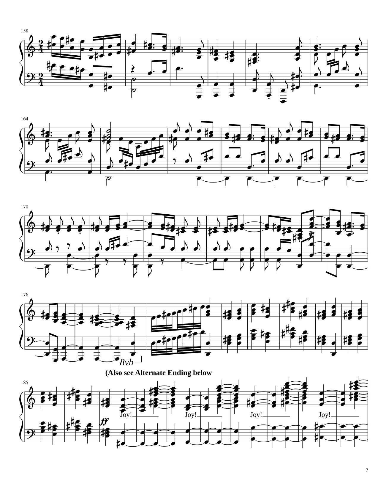 Page 7 of the piano sheet music PDF – Chirstmas Music Mashup Sheet Piano by Bapokin