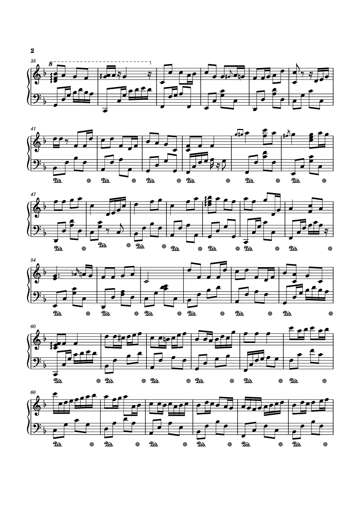 Page 2 of the piano sheet music PDF – Ngày Xuân Long Phụng Sum Vầy Mix Đi Về Nhà Piano by Quang Huy