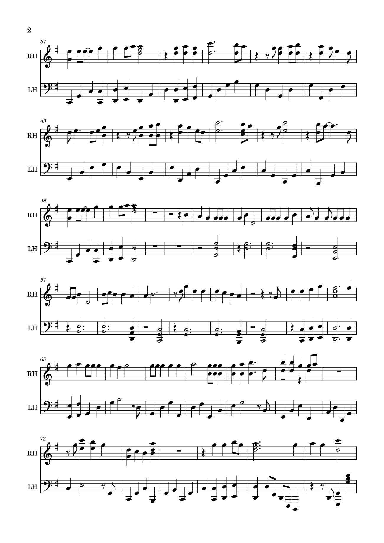 Page 2 of the piano sheet music PDF Piano – Number One Girl Sheet Piano by Rosé