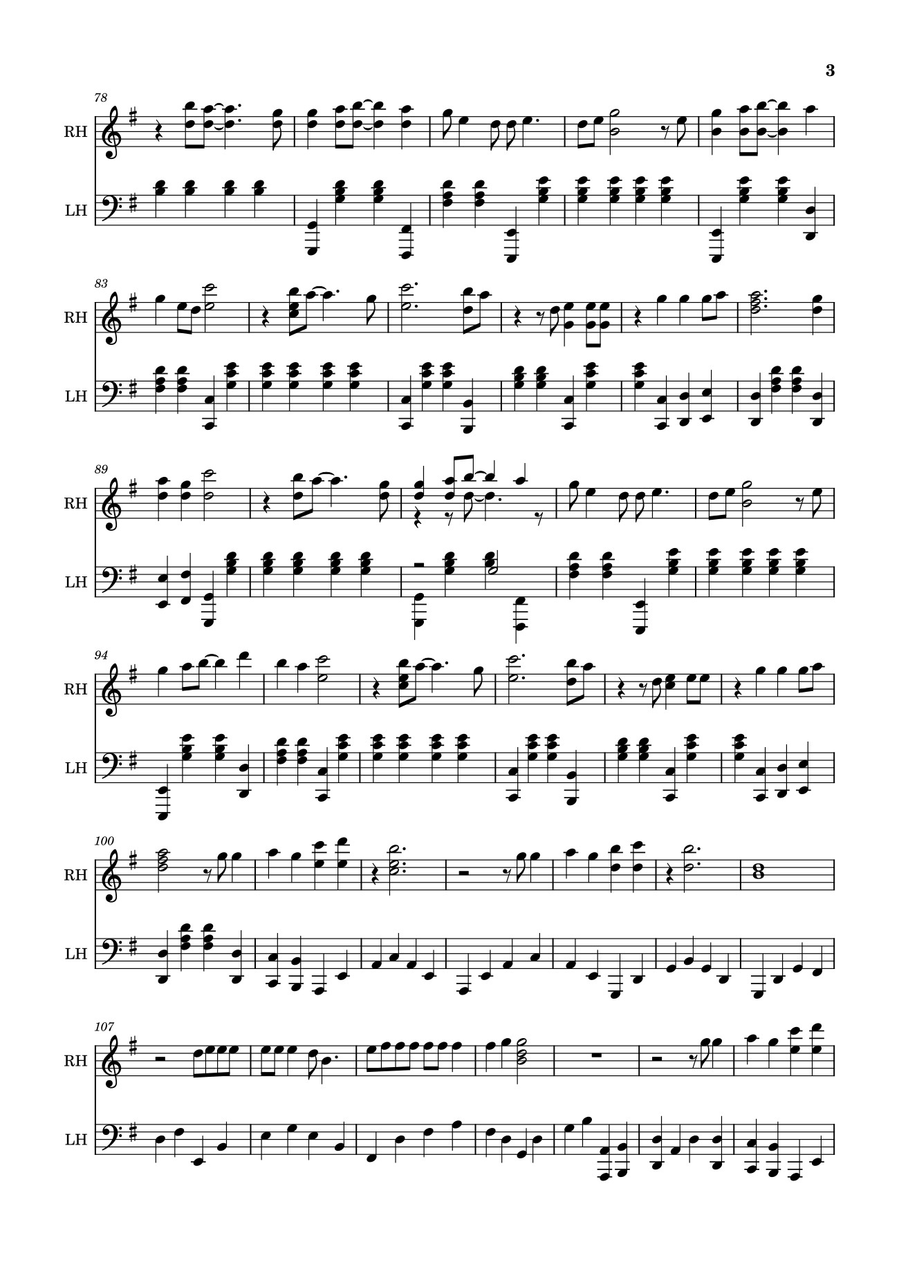 Page 3 of the piano sheet music PDF Piano – Number One Girl Sheet Piano by Rosé