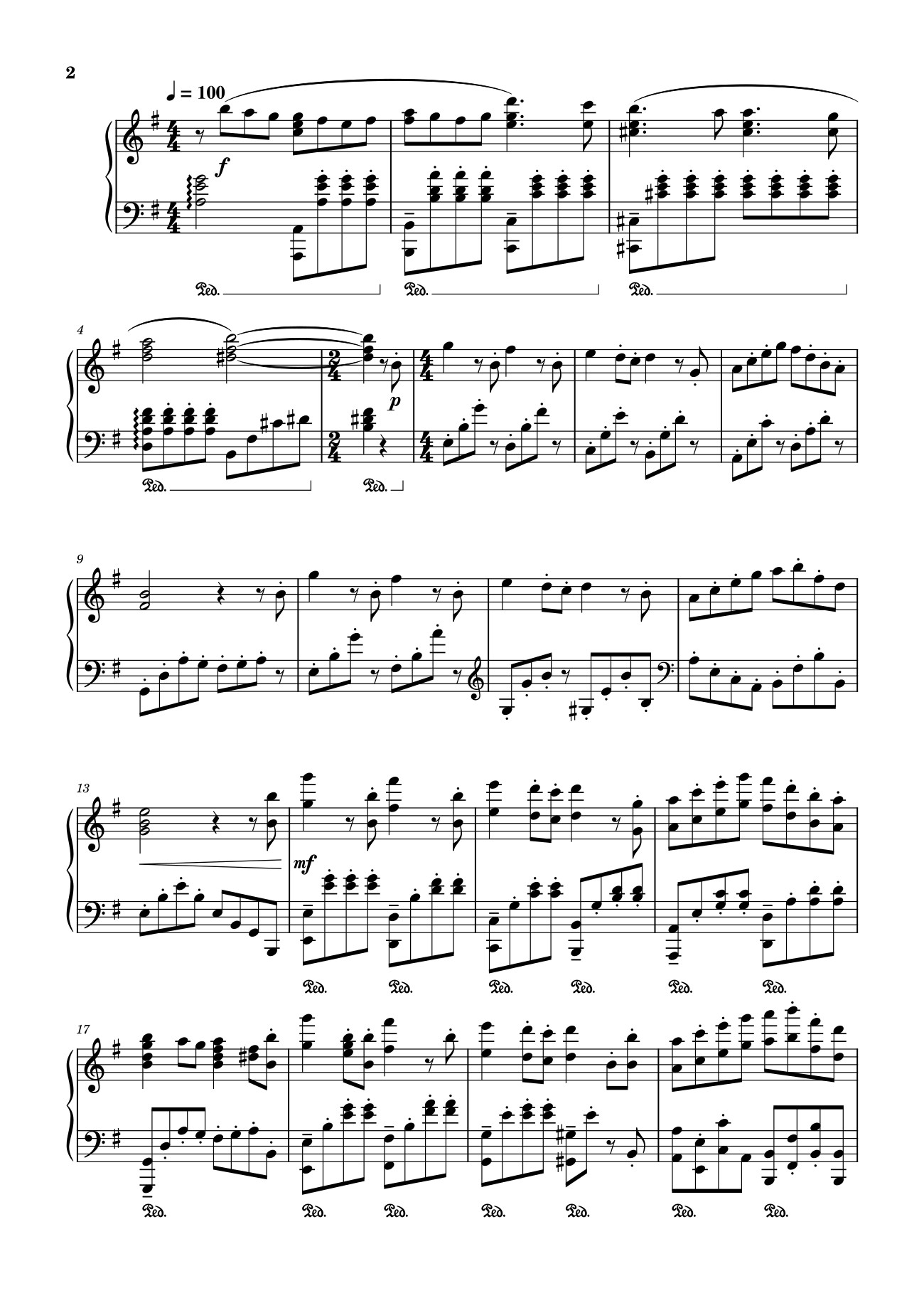 Page 2 of the piano sheet music PDF – Kiki