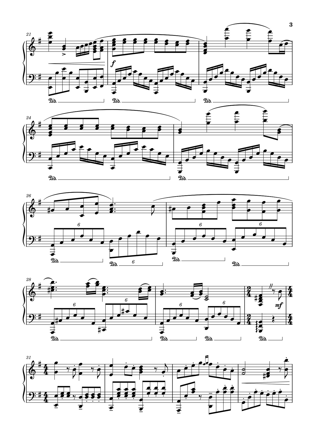 Page 3 of the piano sheet music PDF – Kiki
