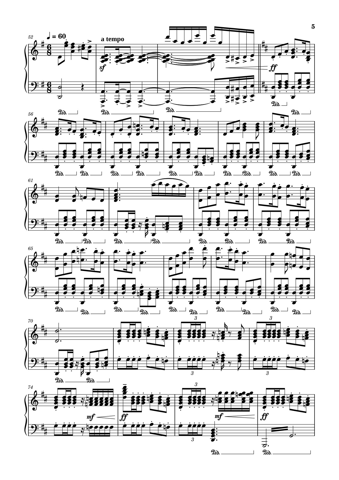 Page 5 of the piano sheet music PDF – Kiki