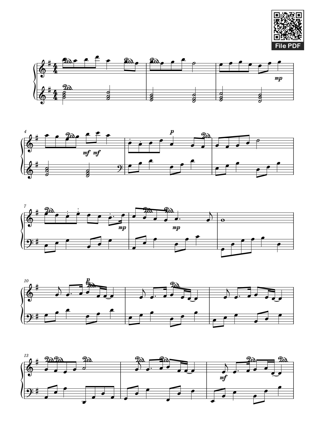 Page 1 of the piano sheet music PDF – TẾT NÀY CON SẼ VỀ Sheet Piano by MinhThong8a1