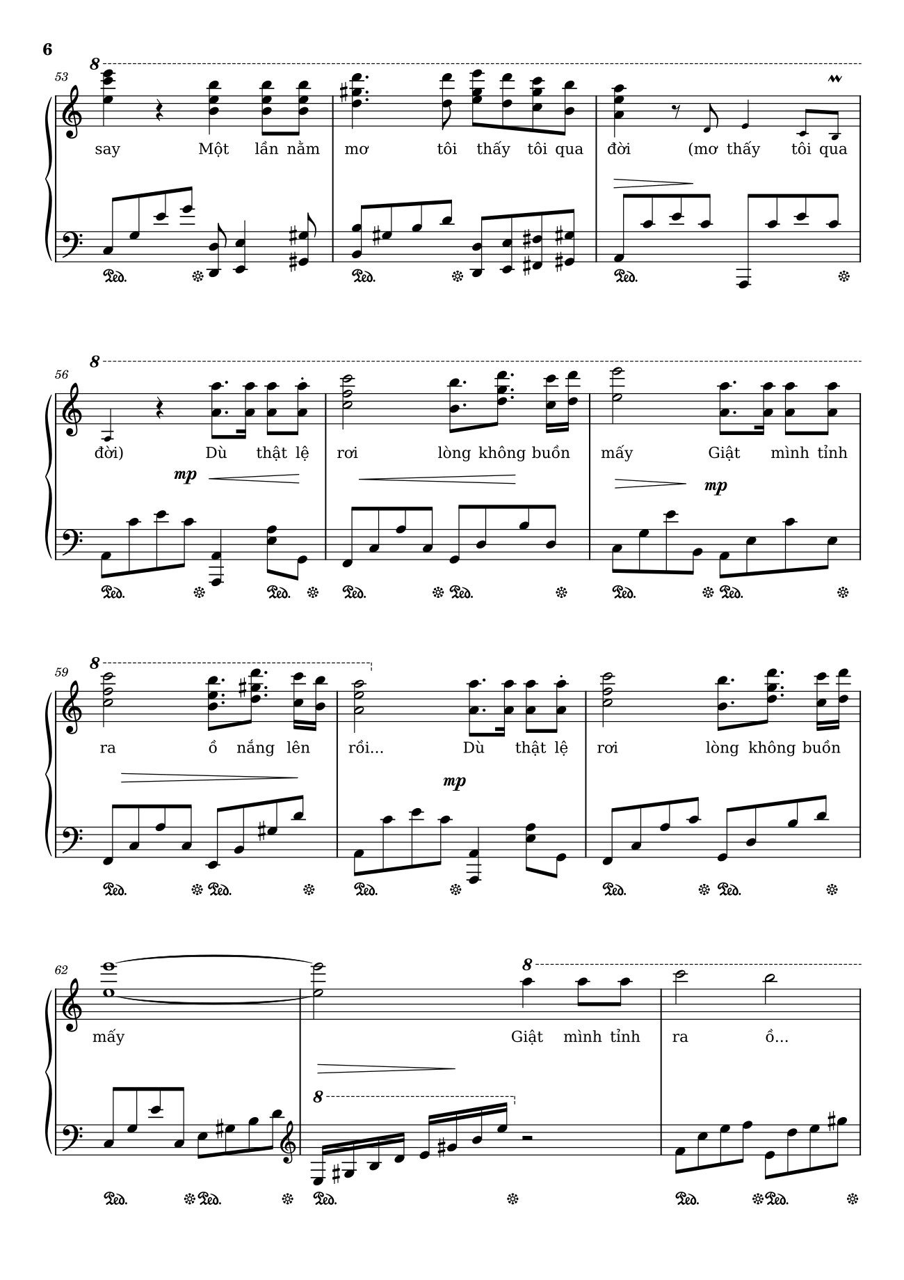 Page 6 of the piano sheet music PDF – Bên đời hiu quạnh Sheet Piano by Trịnh Công Sơn