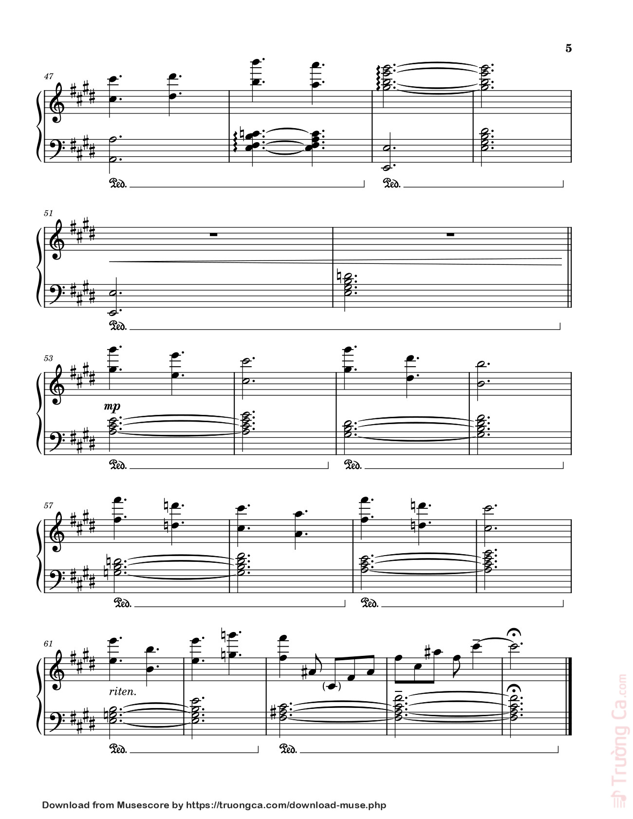 Page 5 of the piano sheet music PDF – Golden Hour JVKE Sheet Piano by Laurengrout
