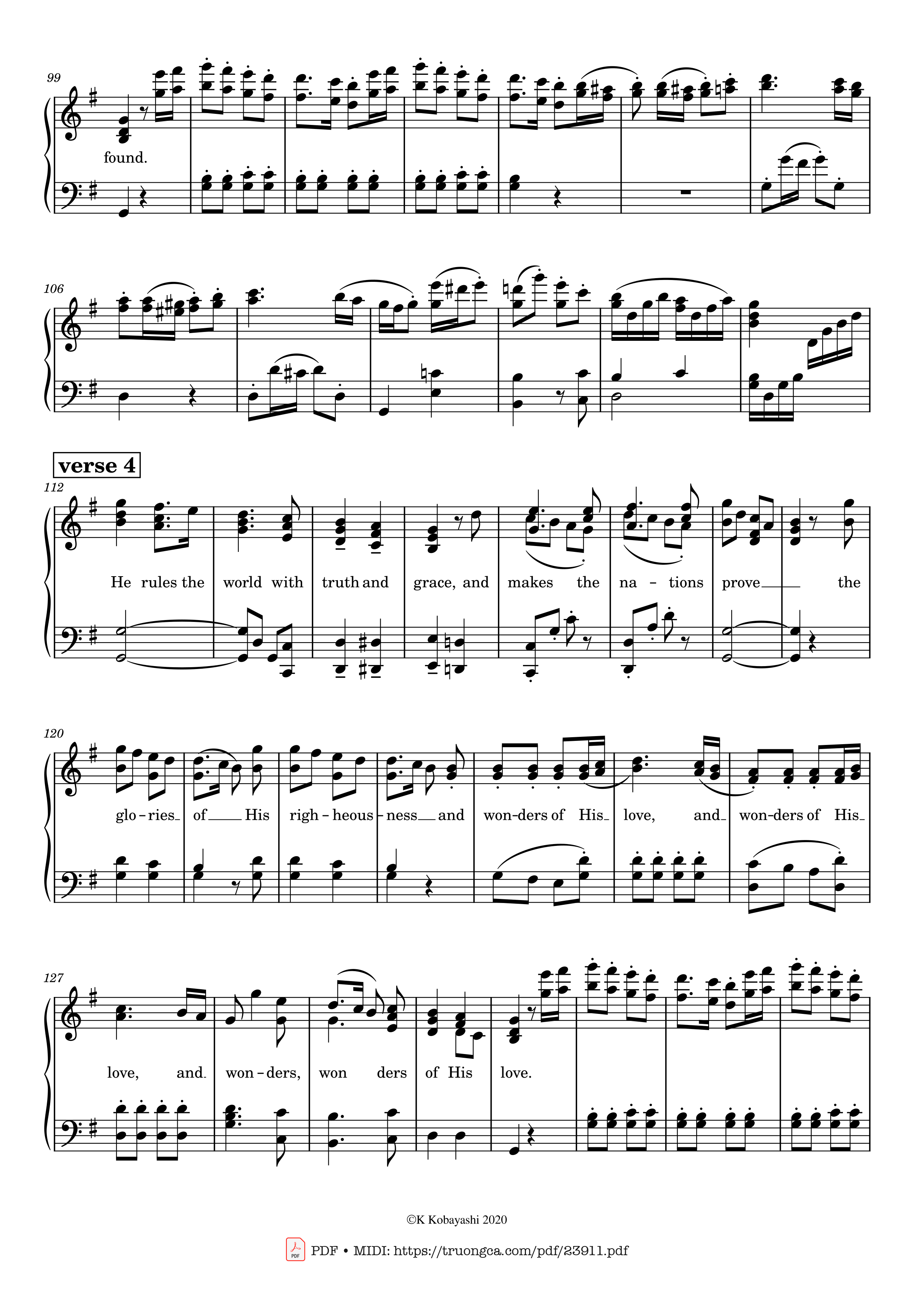 Page 4 of the piano sheet music PDF – Joy to the World! The Lord is come Sheet Piano by Lowell Mason