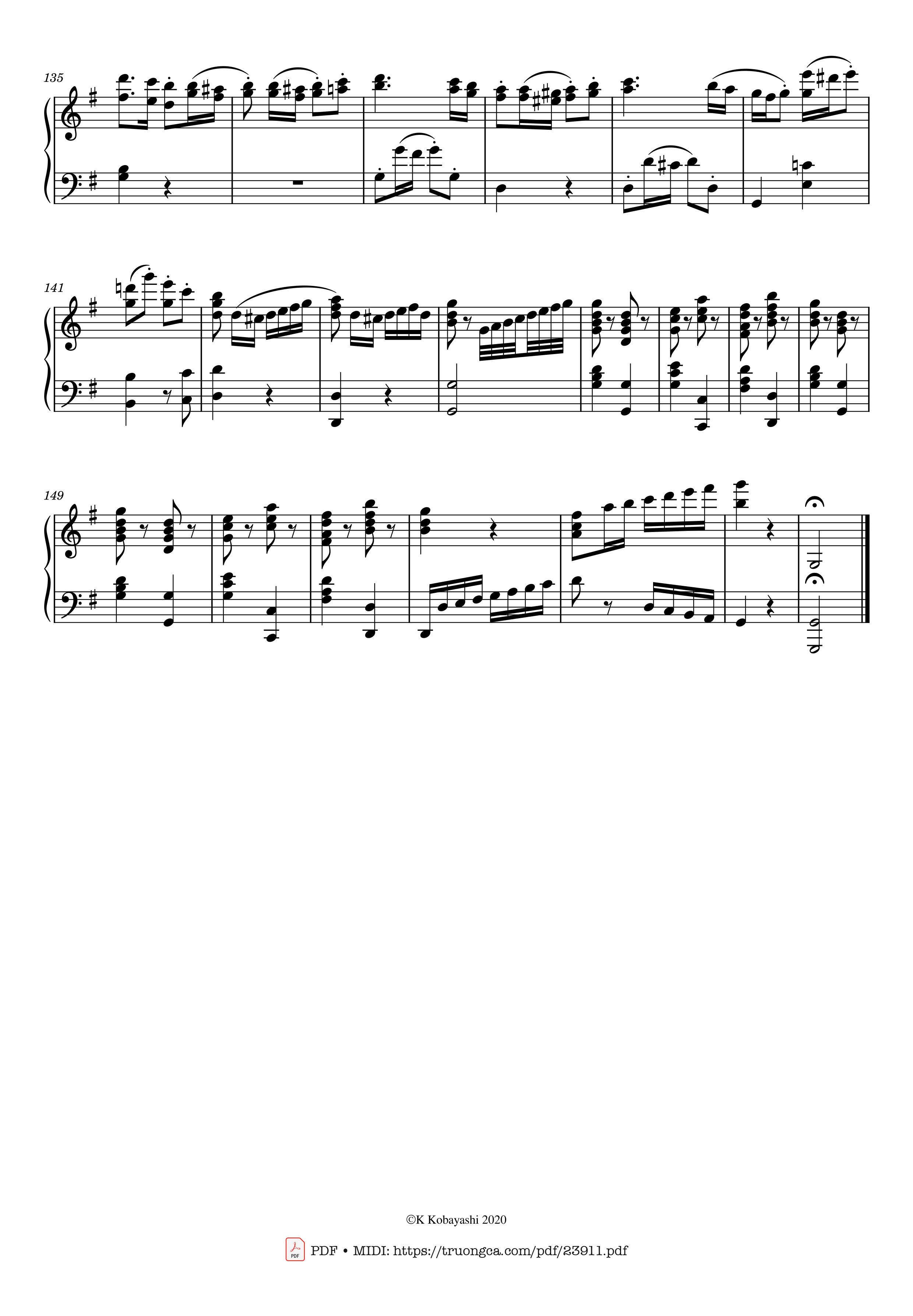 Page 5 of the piano sheet music PDF – Joy to the World! The Lord is come Sheet Piano by Lowell Mason