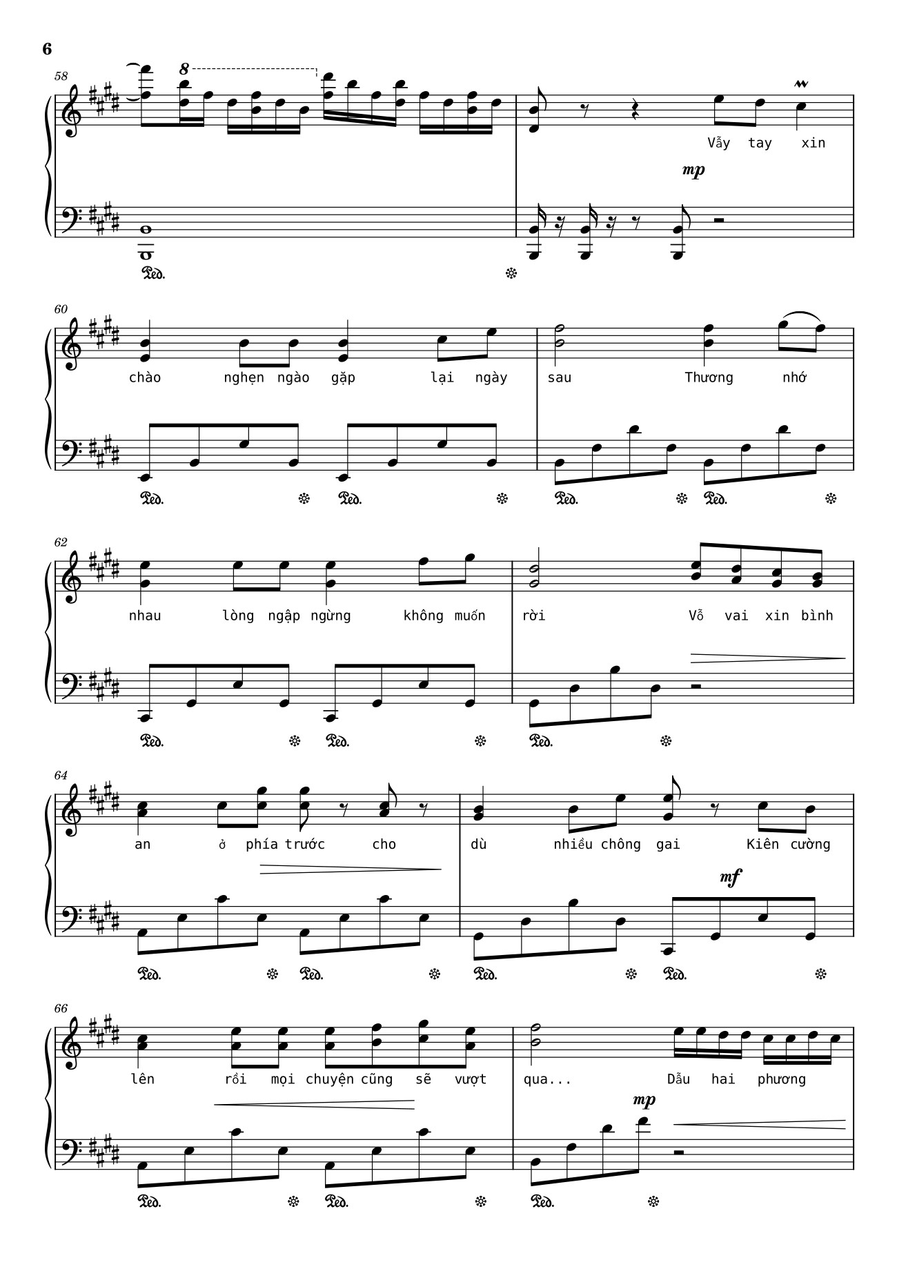 Page 6 of the piano sheet music PDF – Như ngày hôm qua Sheet Piano by Ngo_Duong_Hoang_An
