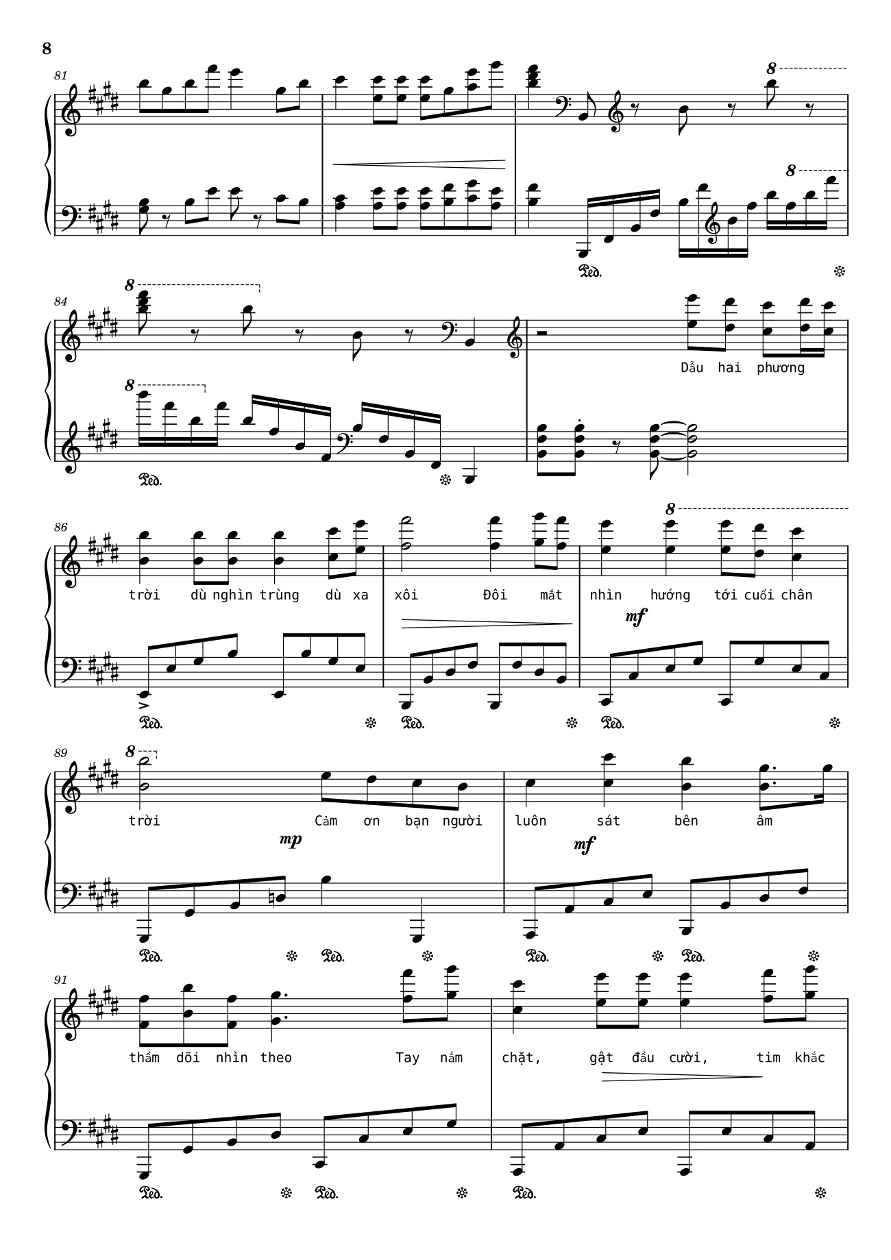 Page 8 of the piano sheet music PDF – Như ngày hôm qua Sheet Piano by Ngo_Duong_Hoang_An
