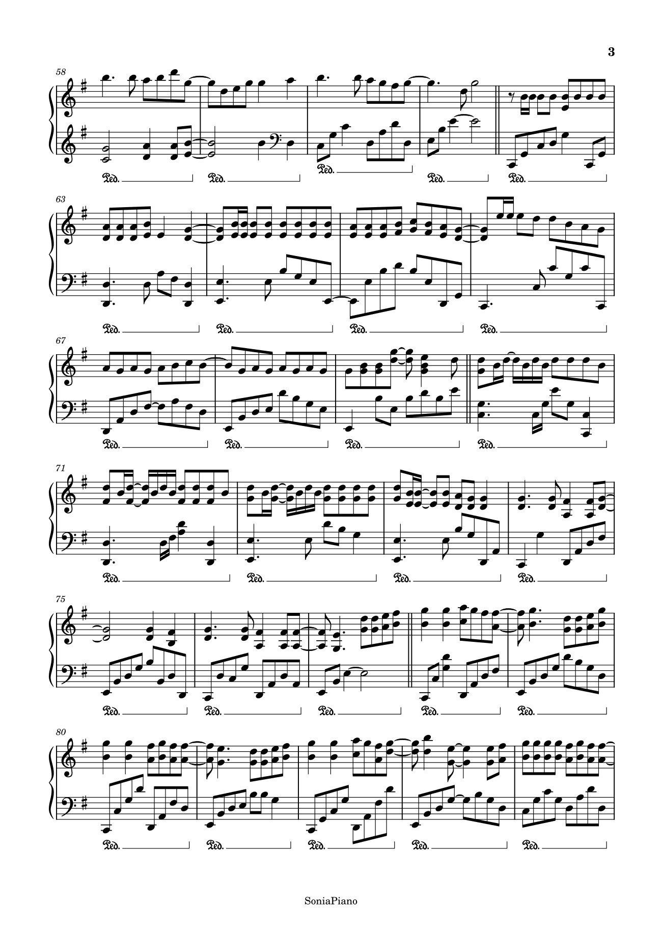 Page 3 of the piano sheet music PDF Piano – Haru Haru Sheet Piano by Full Version