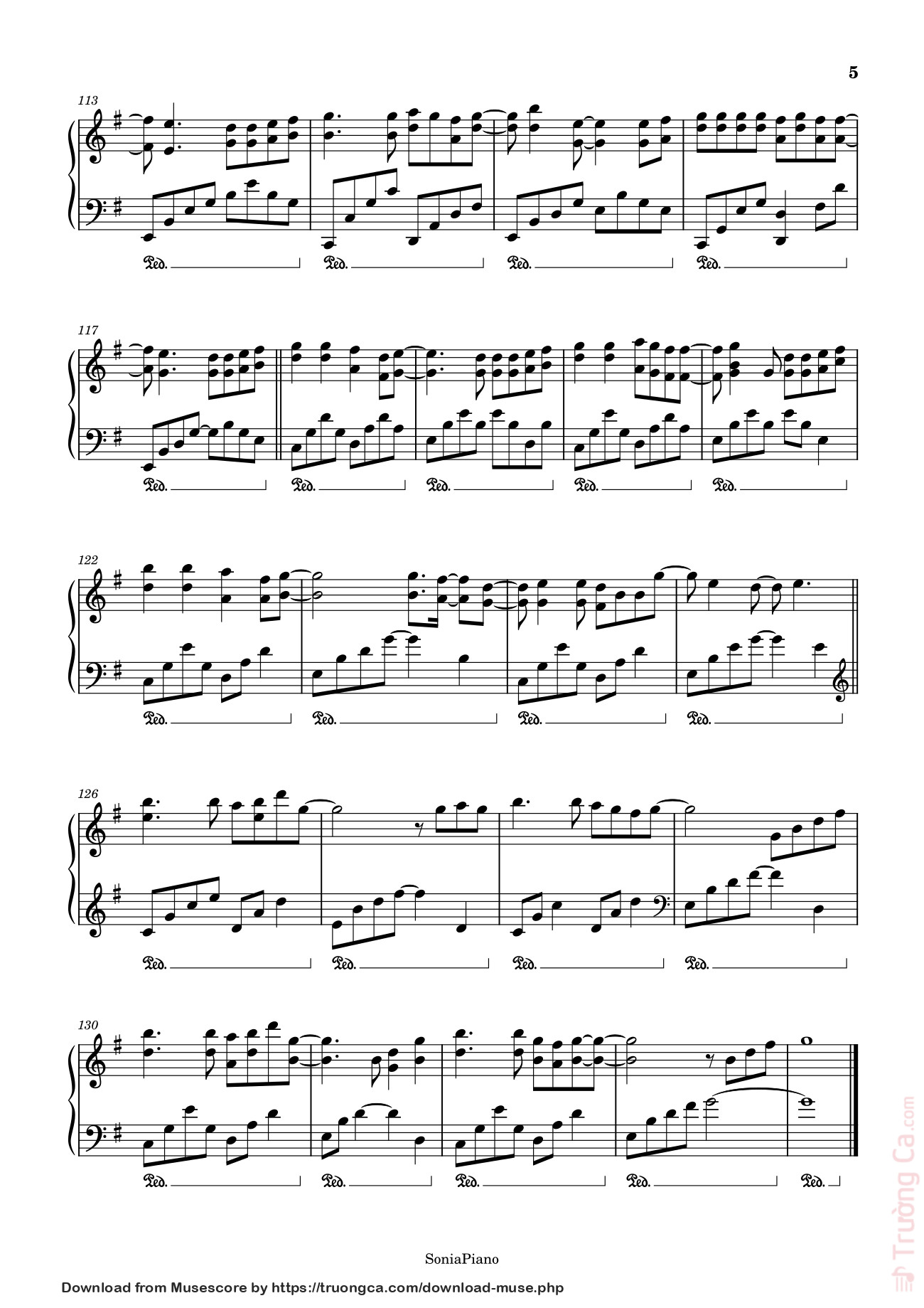 Page 5 of the piano sheet music PDF Piano – Haru Haru Sheet Piano by Full Version