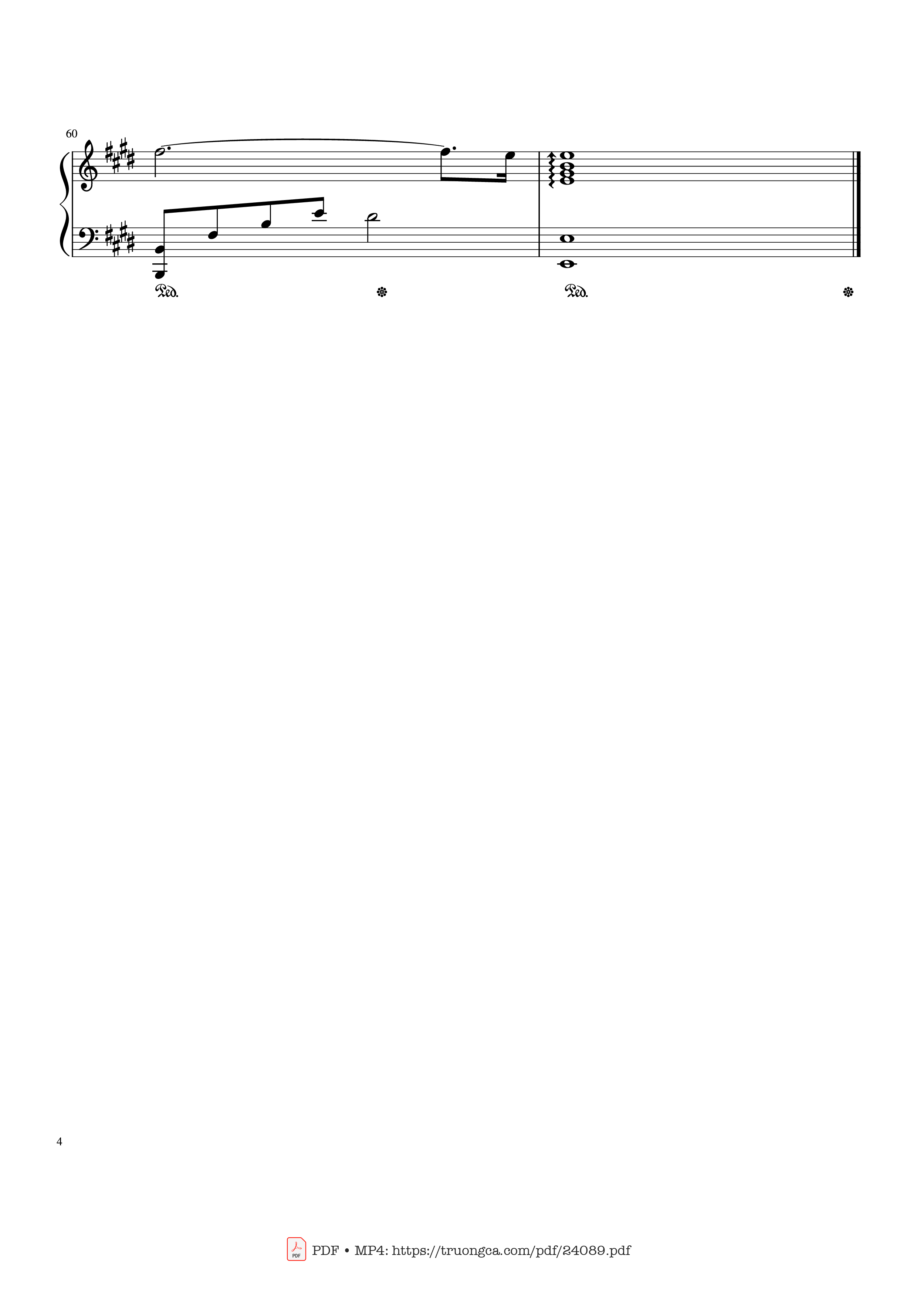 Page 4 of the piano sheet music PDF – Beautiful In White Sheet Piano by WestLife