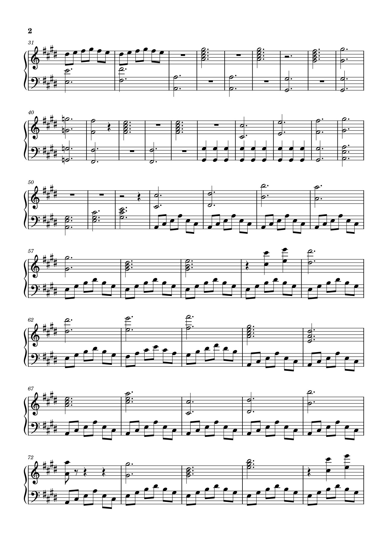 Page 2 of the piano sheet music PDF – Golden Hour Sheet Piano by Inkkarutat