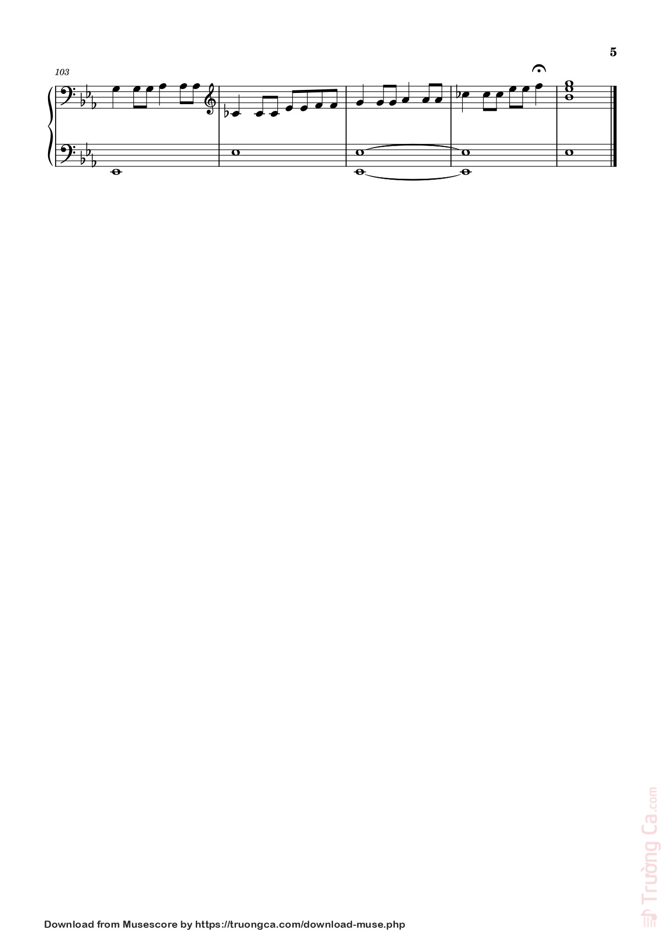 Page 5 of the piano sheet music PDF – 晚风告白 星野 Sheet Piano by 演唱:星野