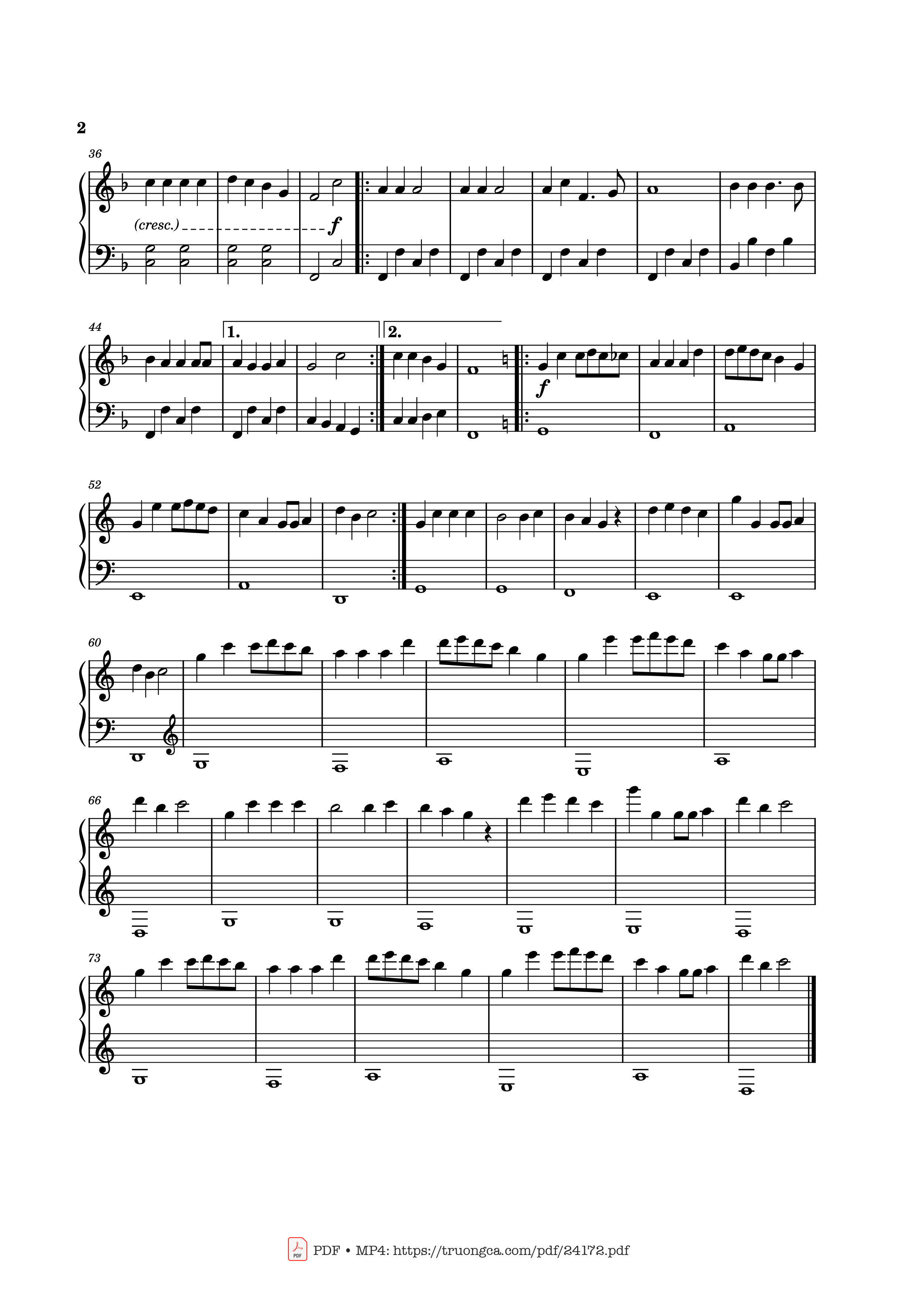 Page 2 of the piano sheet music PDF Piano – Christmas Carols Medley Sheet Piano Easy by Classical Hero