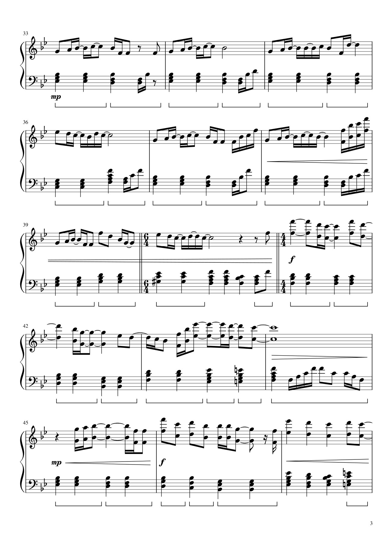 Page 3 of the piano sheet music PDF – Can You Feel the Love Tonight Sheet Piano by  Elton John