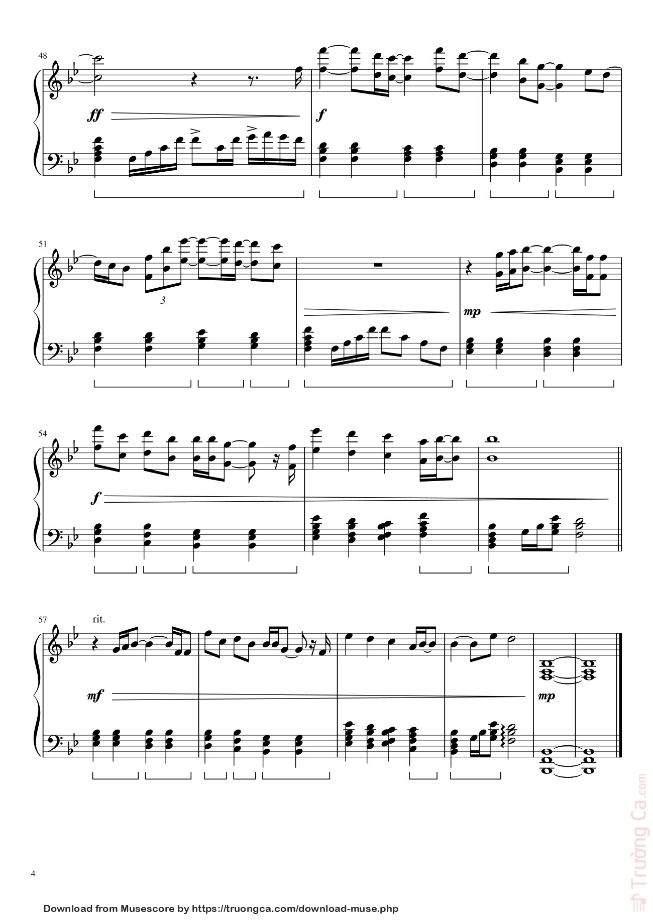 Page 4 of the piano sheet music PDF – Can You Feel the Love Tonight Sheet Piano by  Elton John