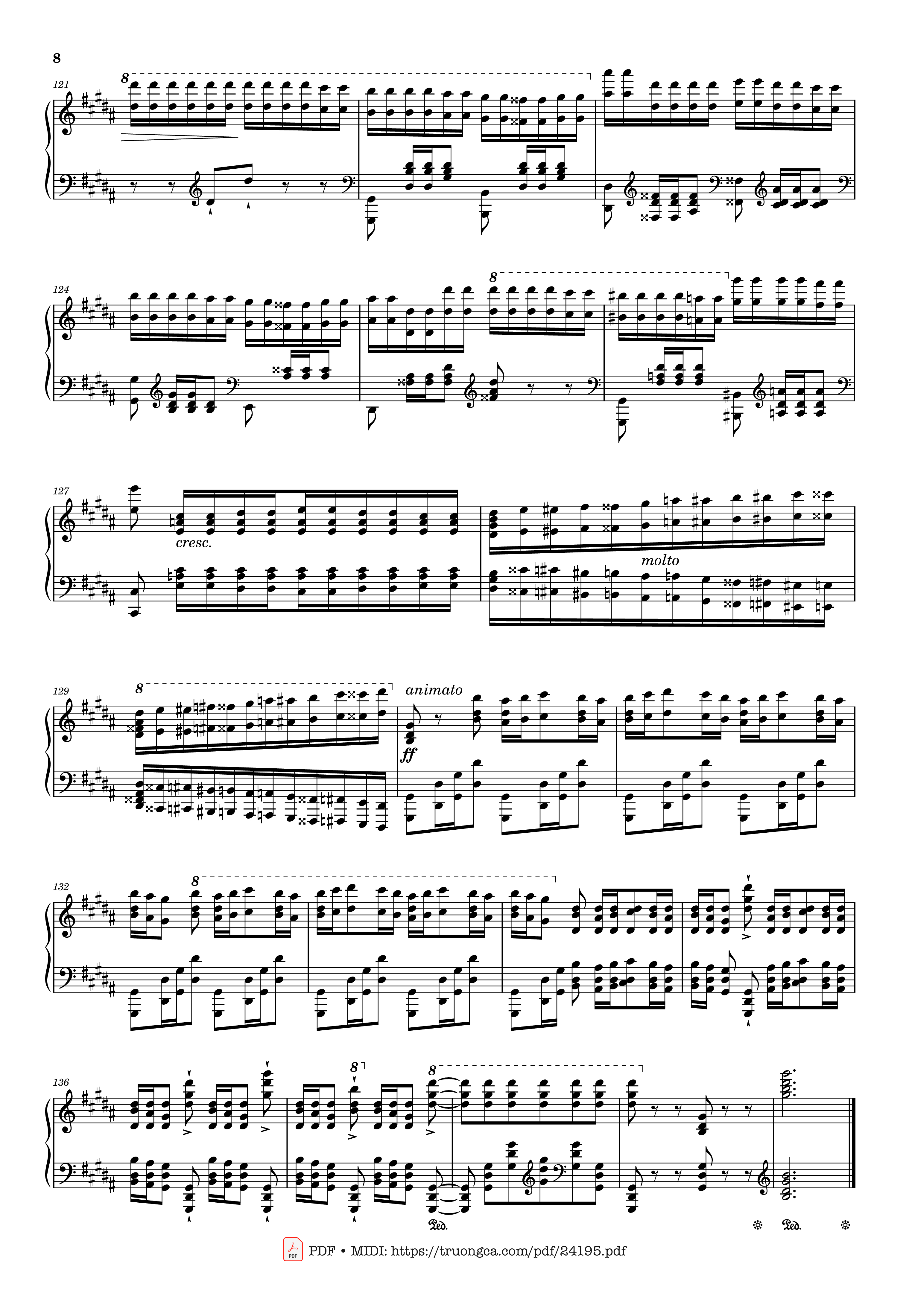 Page 8 of the piano sheet music PDF – Étude S. 141/3 in G♯ Minor La Campanella Sheet Piano by Franz Liszt