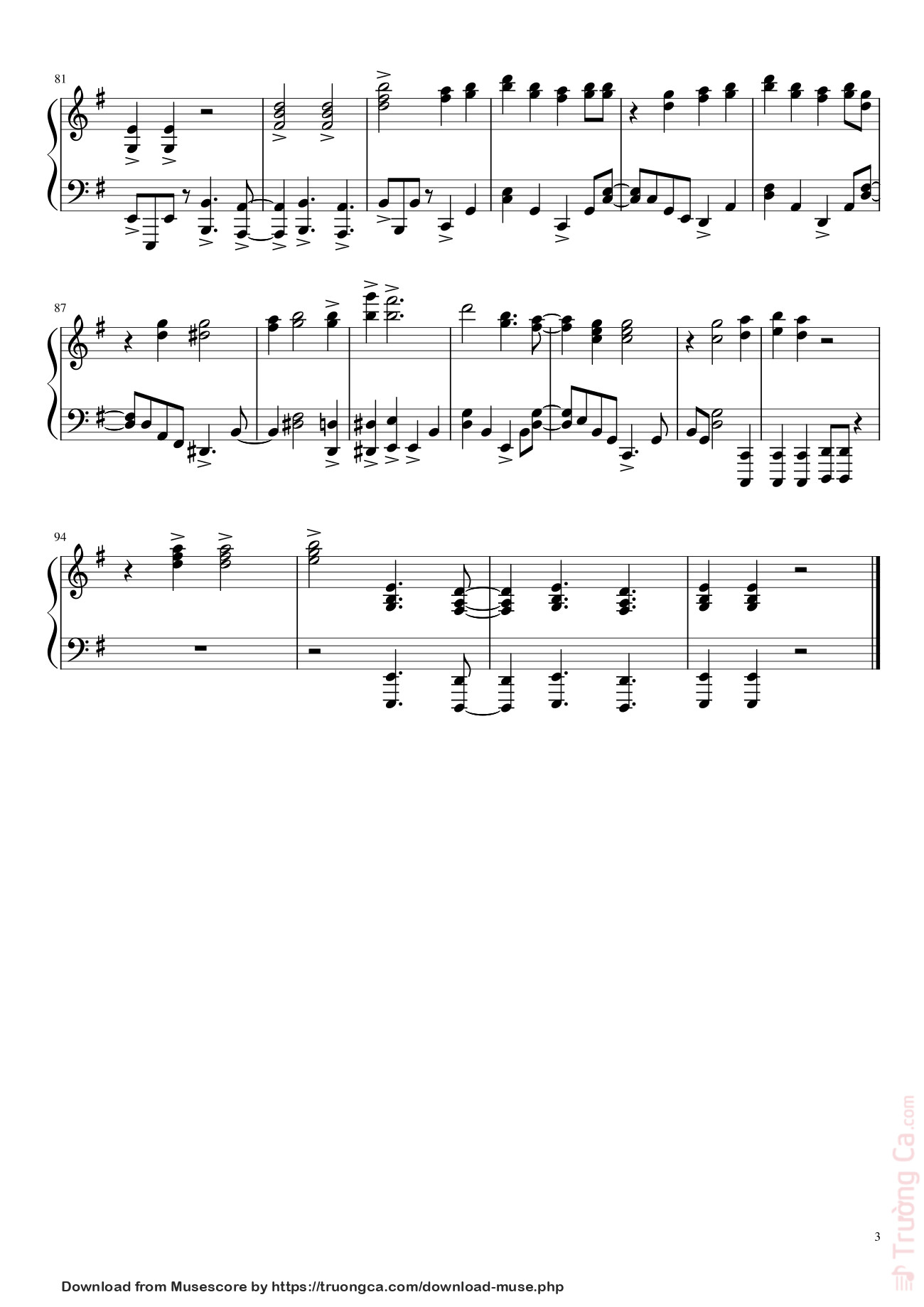 Page 3 of the piano sheet music PDF – Gurenge - LiSA (Kimetsu no Yaiba/Demon Slayer Opening) Sheet Piano by Asiatomax
