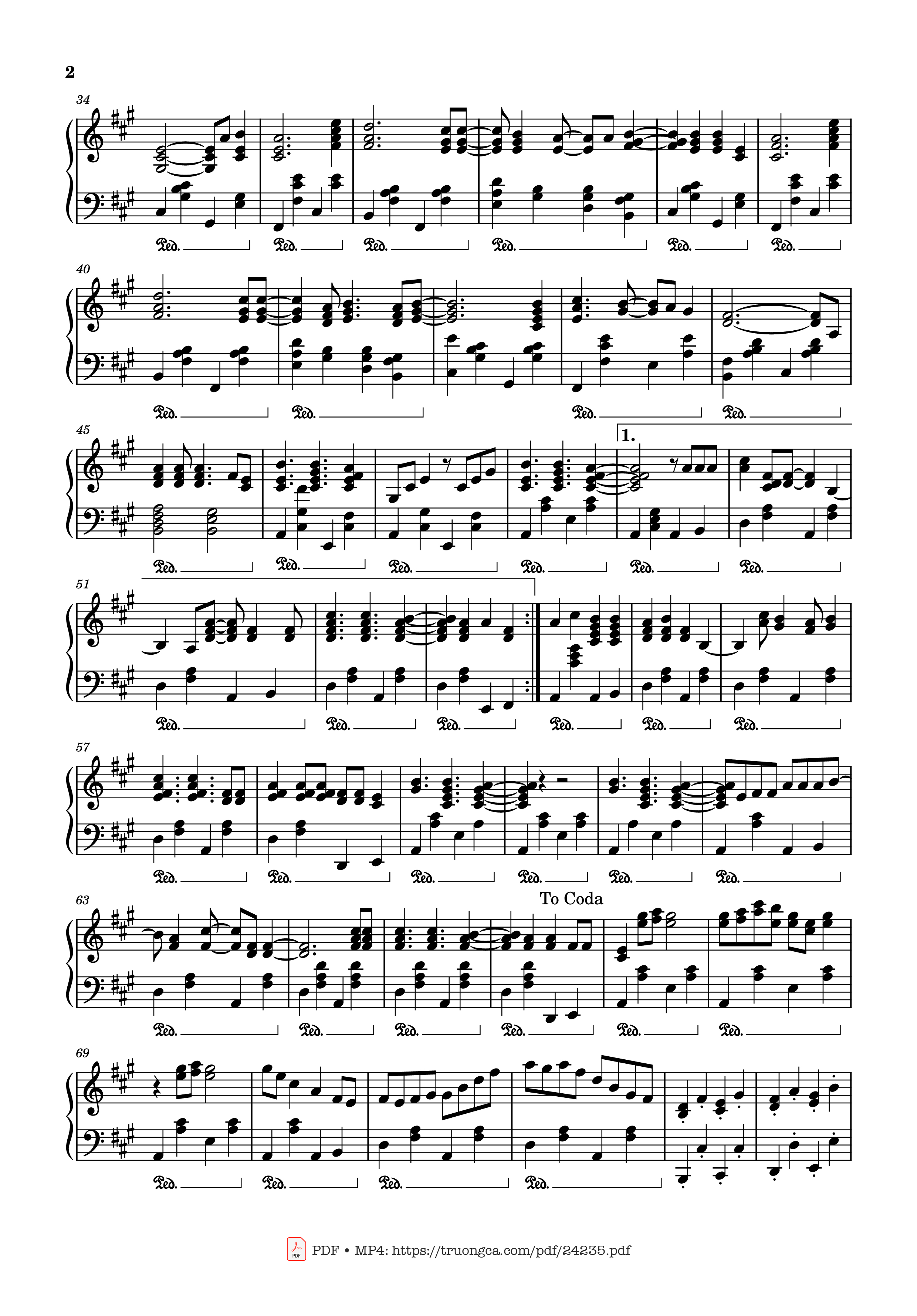 Page 2 of the piano sheet music PDF – Driving home for Christmas Sheet Piano by OliverKmusic