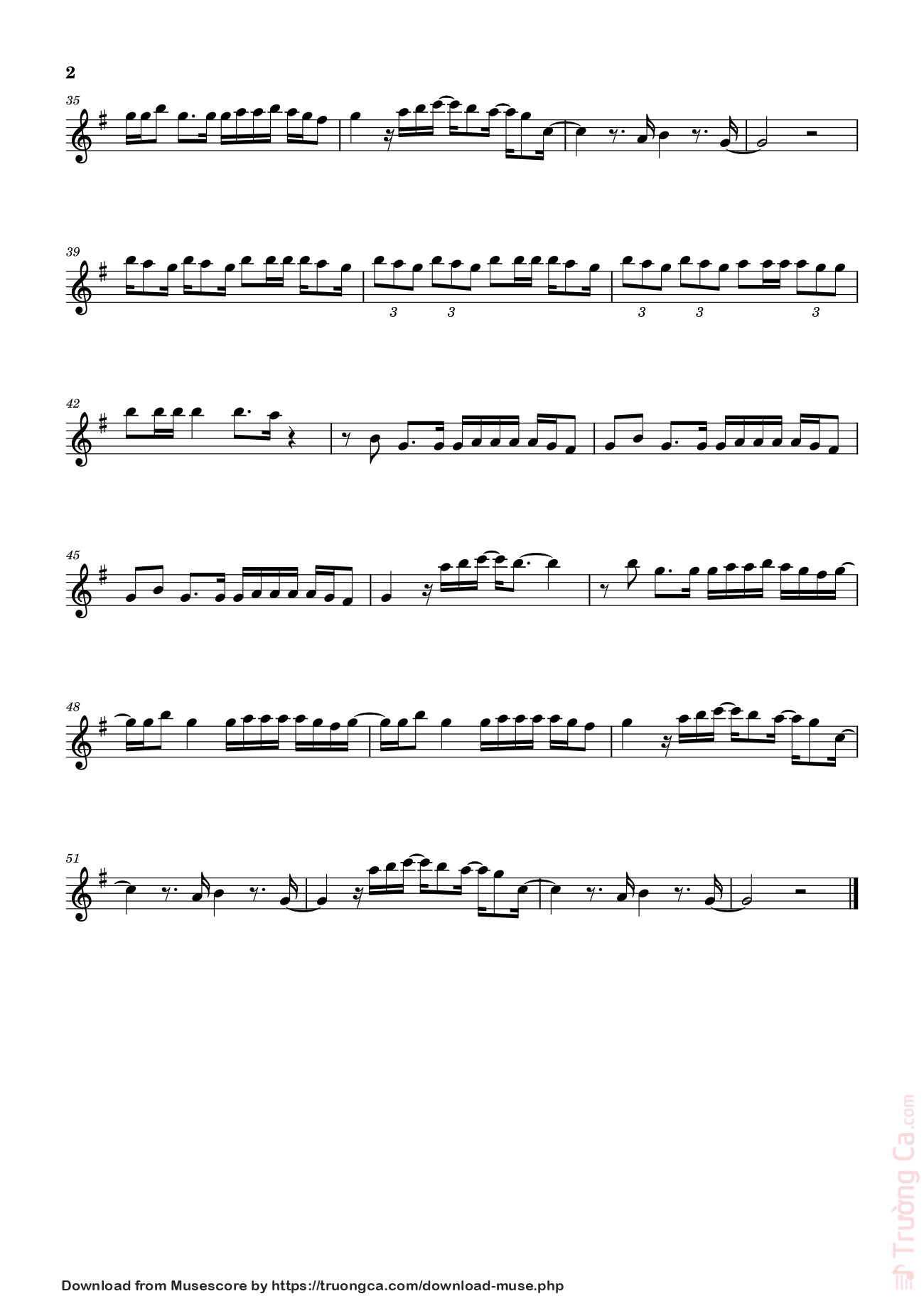 Page 2 of the piano sheet music PDF – Toxic Till The End Sheet Violin by ROSE