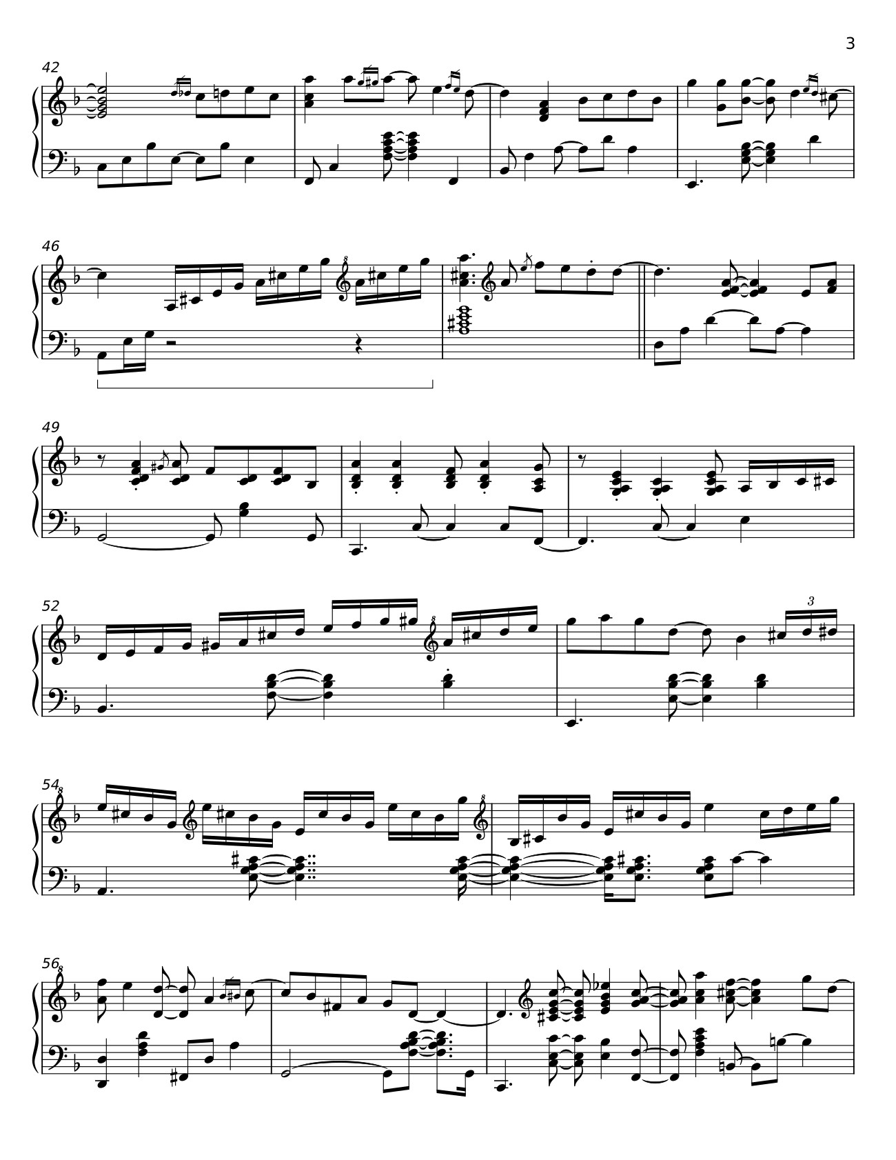 Page 3 of the piano sheet music PDF – Người Hãy Quên Em Di Sheet Piano by Khac Hung
