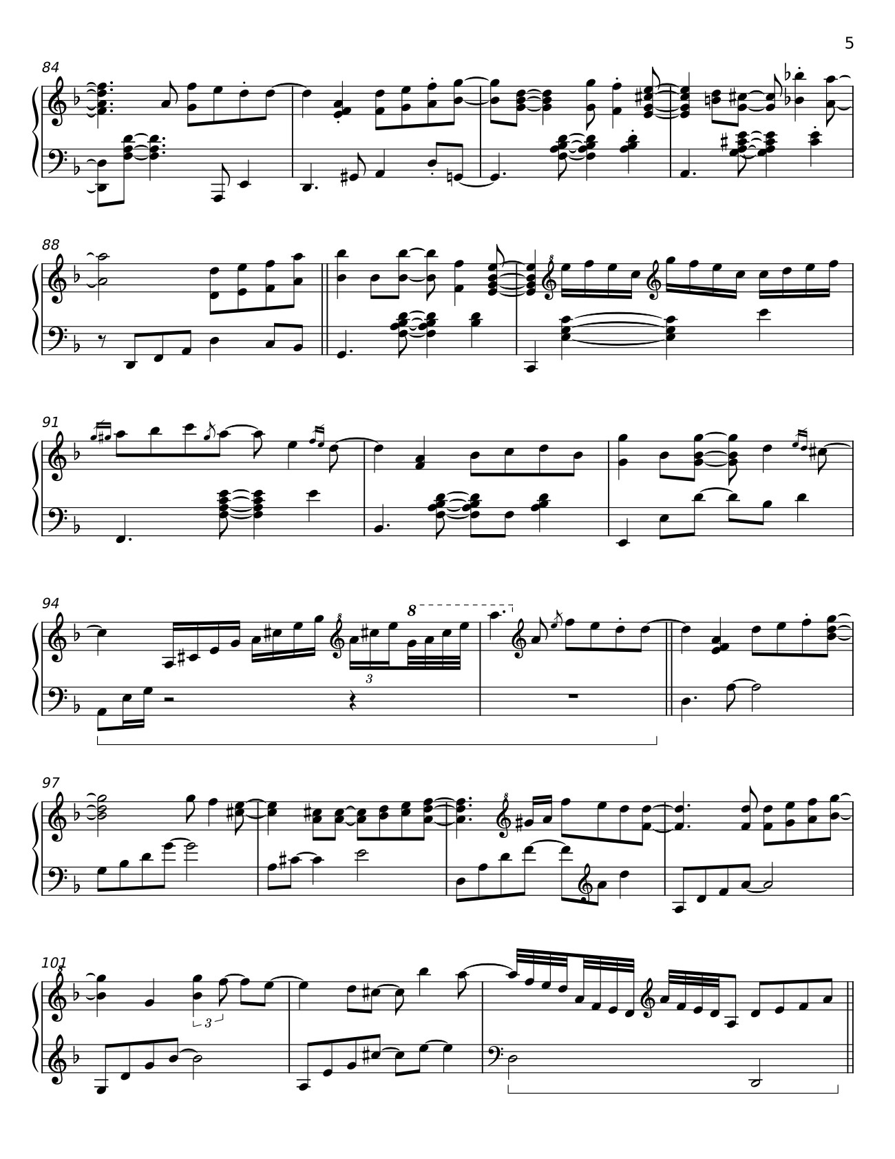 Page 5 of the piano sheet music PDF – Người Hãy Quên Em Di Sheet Piano by Khac Hung