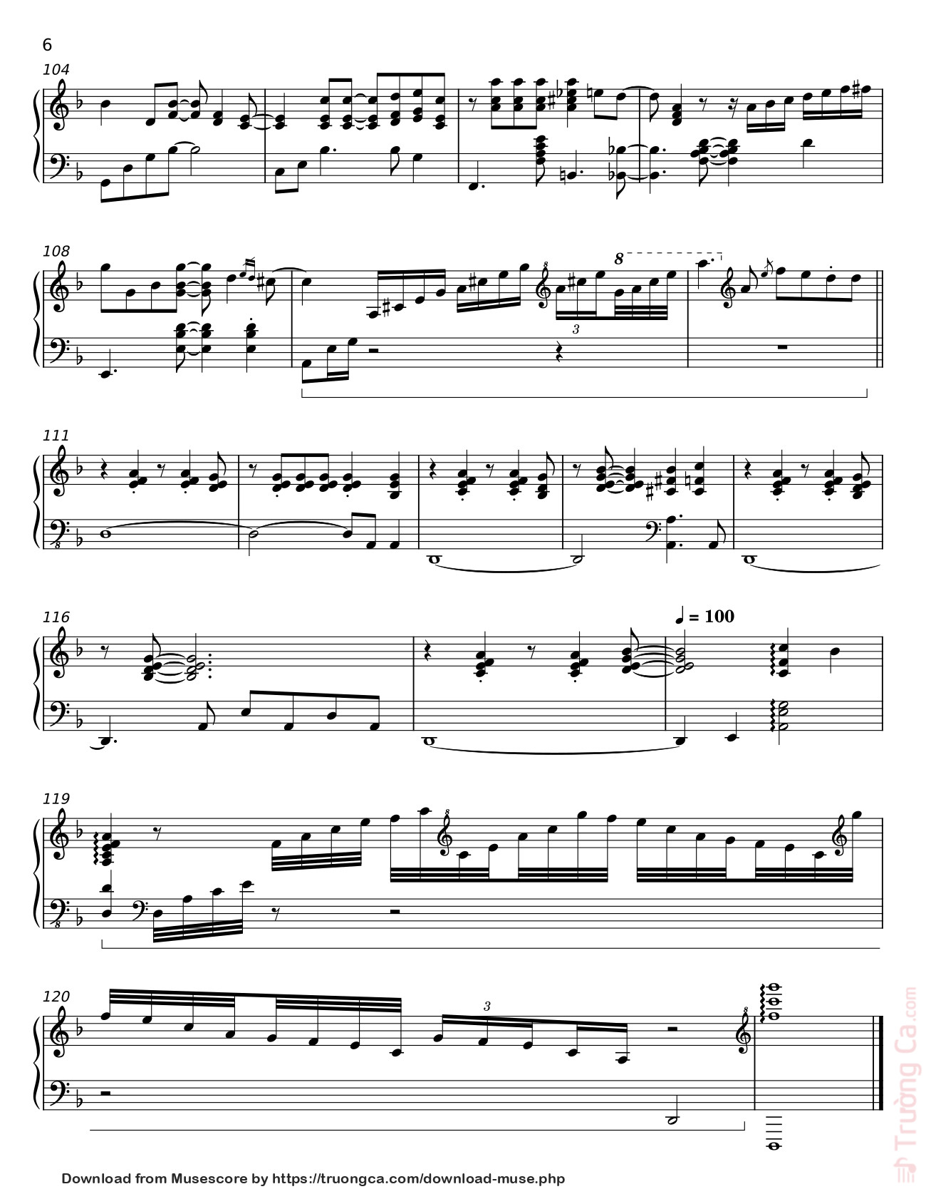 Page 6 of the piano sheet music PDF – Người Hãy Quên Em Di Sheet Piano by Khac Hung