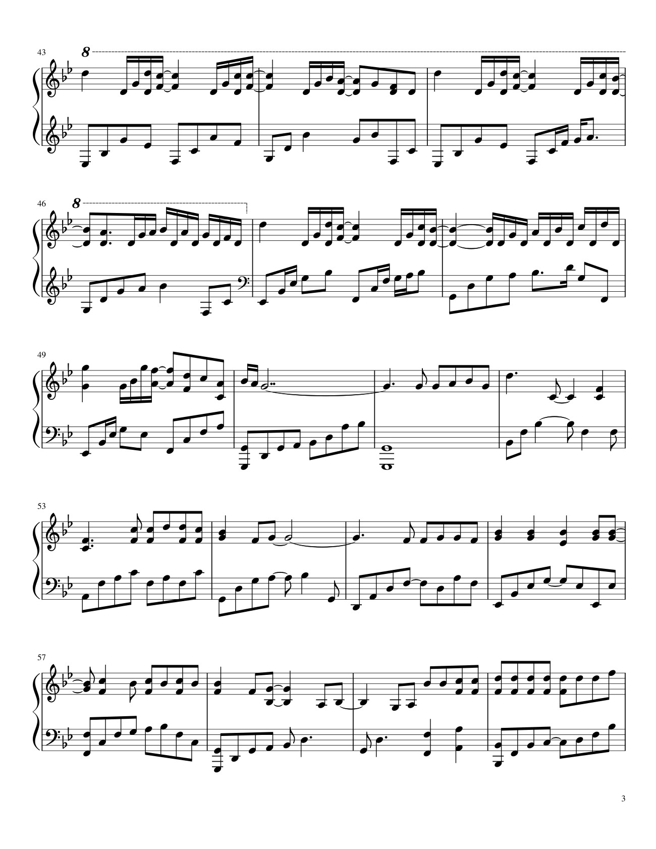 Page 3 of the piano sheet music PDF – Phai Dấu Cuộc Tình Sheet Piano by Nhạc Hoa lời Việt