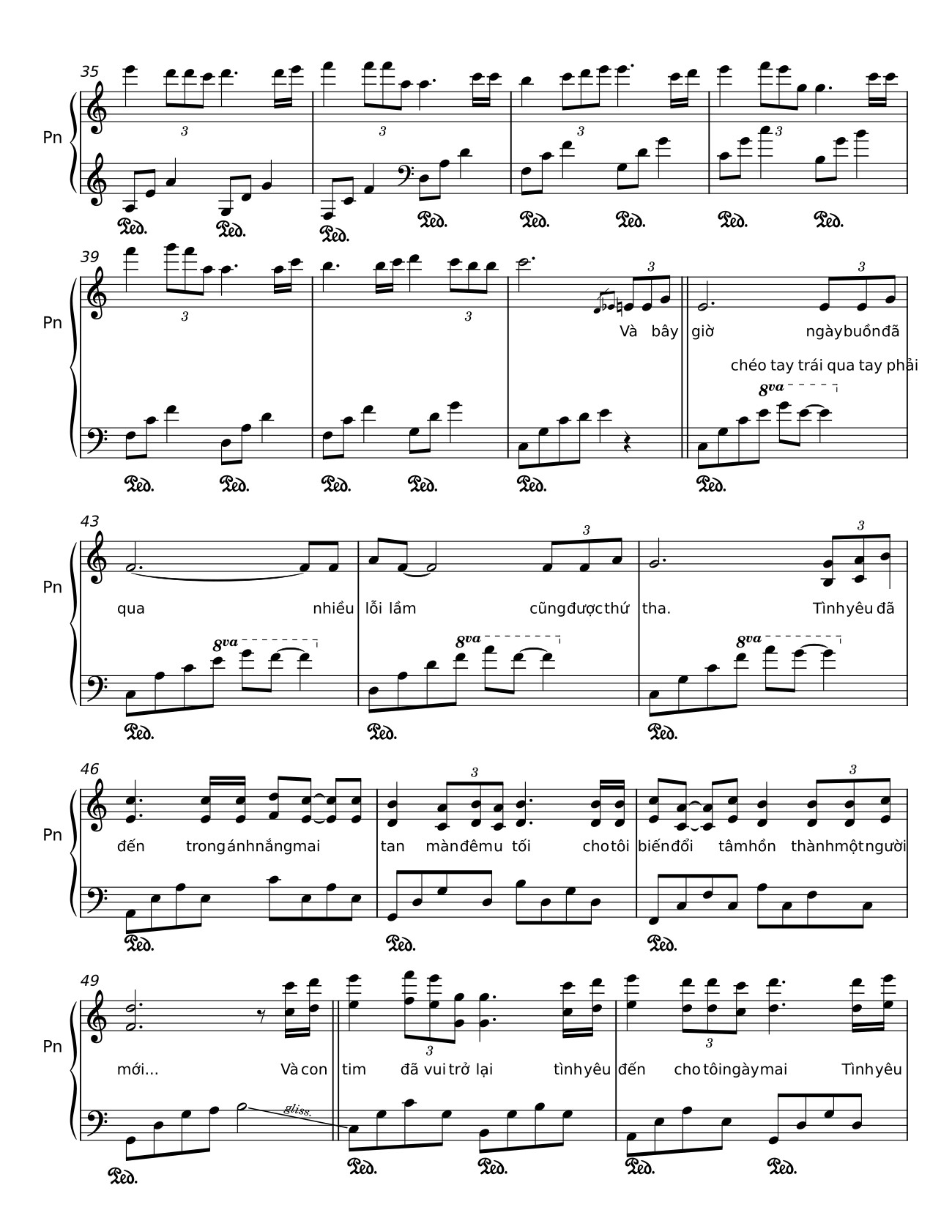 Page 3 of the piano sheet music PDF – VÀ CON TIM ĐÃ VUI TRỞ LẠI Sheet Piano by Đức Huy