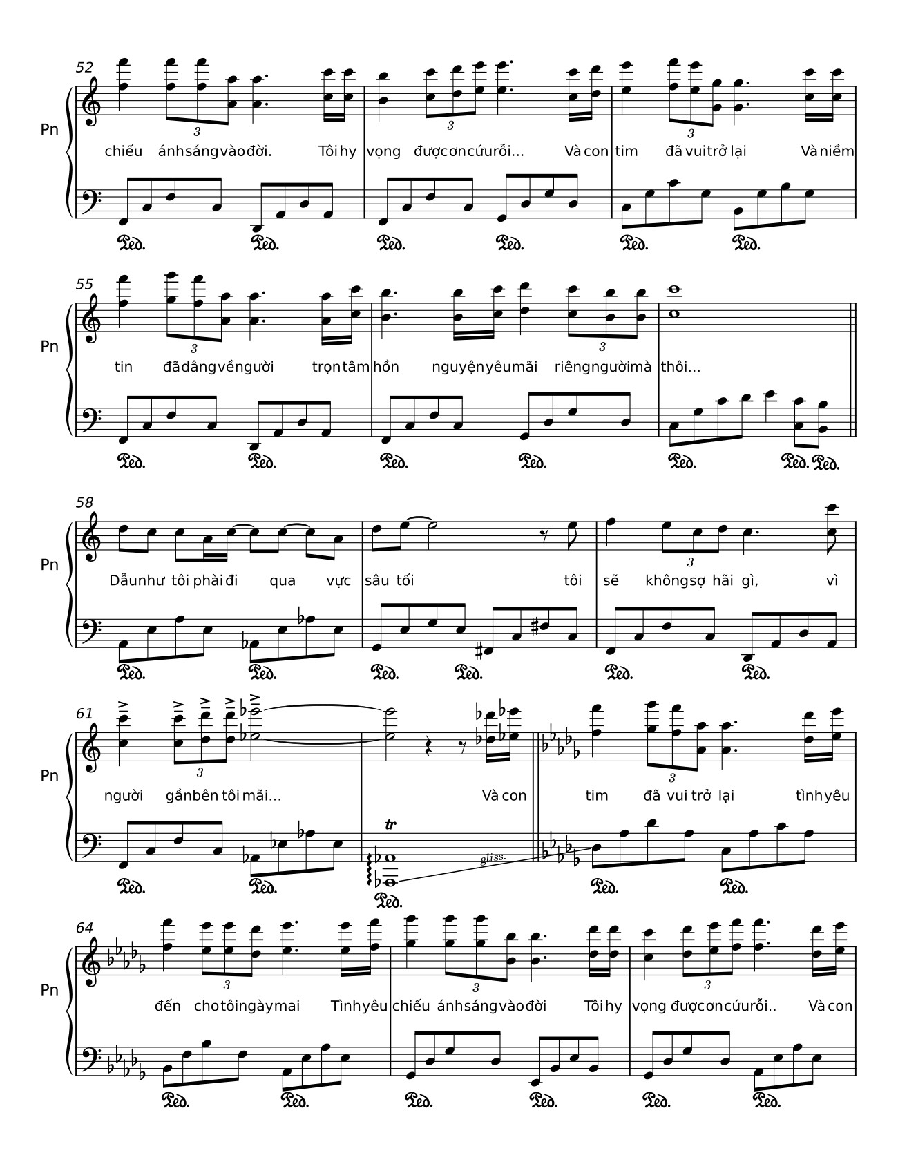 Page 4 of the piano sheet music PDF – VÀ CON TIM ĐÃ VUI TRỞ LẠI Sheet Piano by Đức Huy