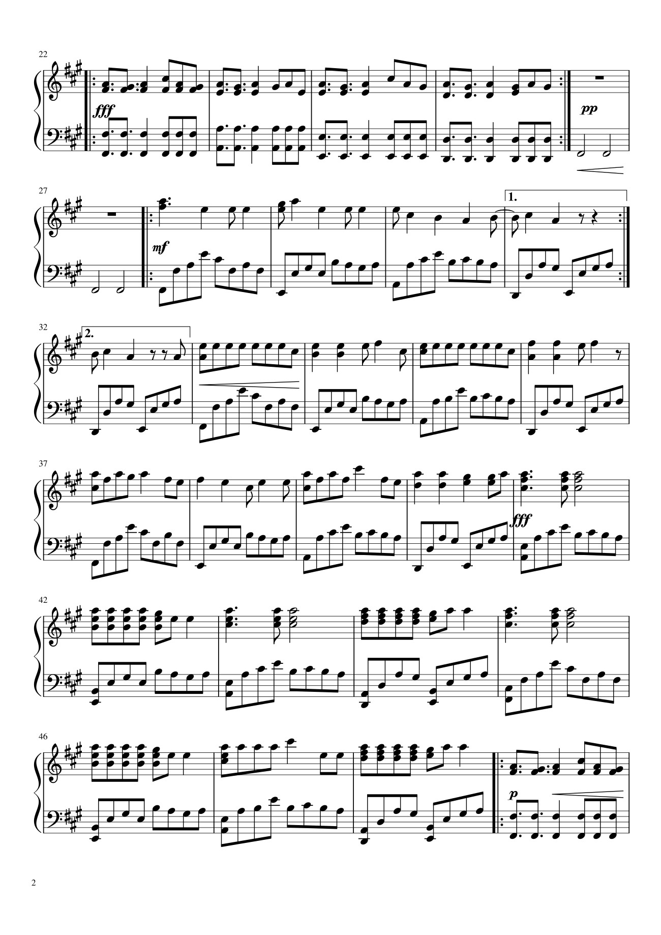 Page 2 of the piano sheet music PDF – Alive - Krewella Sheet Piano by Unregistered_user