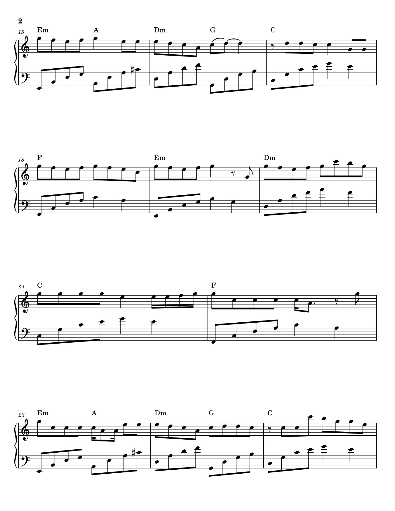 Page 2 of the piano sheet music PDF Piano – Đừng Làm Trái Tim Anh Đau Sheet Piano by Sơn Tùng MTP 