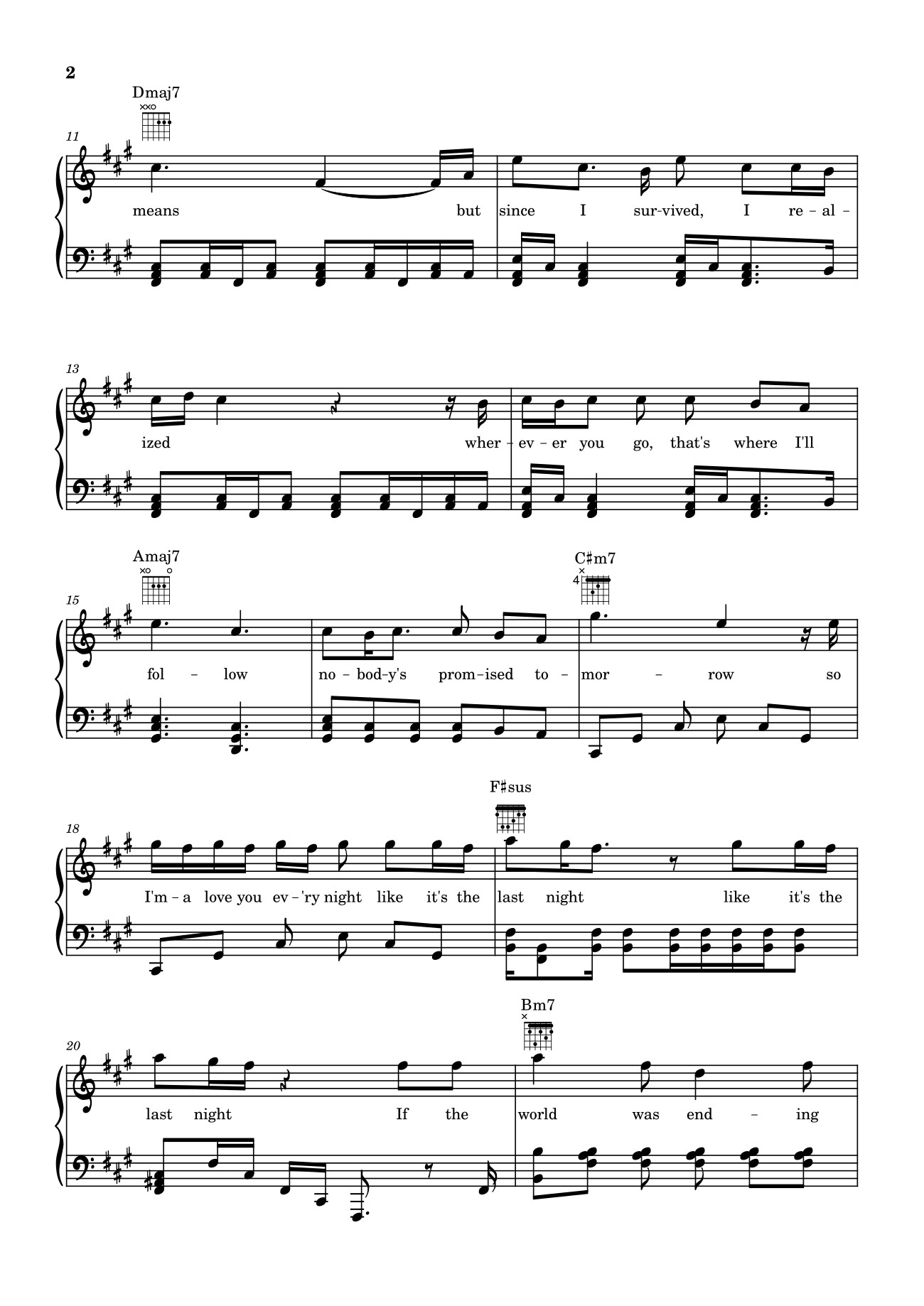 Page 2 of the piano sheet music PDF – Die With A Smile - Bruno Mars And Lady Gaga Sheet Piano by Unregistered_user